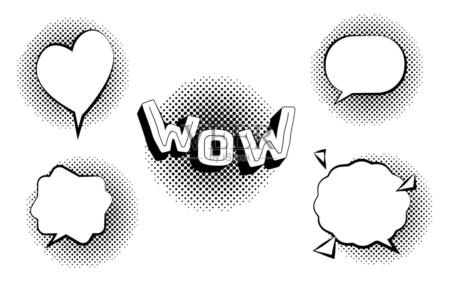 漫画式的卡通对话。插画图片素材