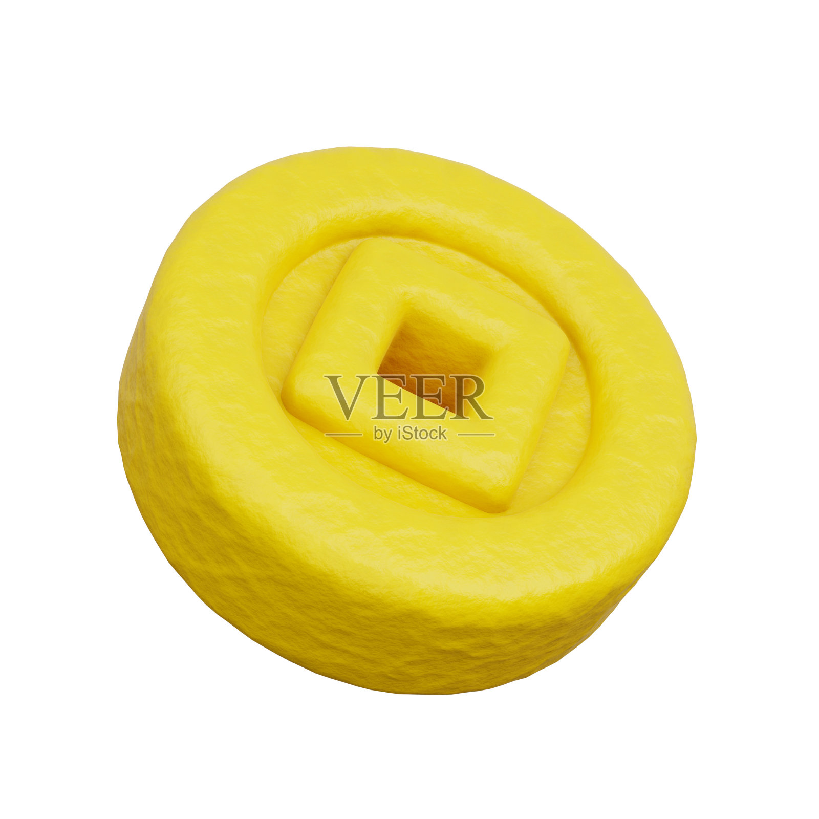 3D中国钱币,2024年春节快乐,龙年,3D渲染。照片摄影图片