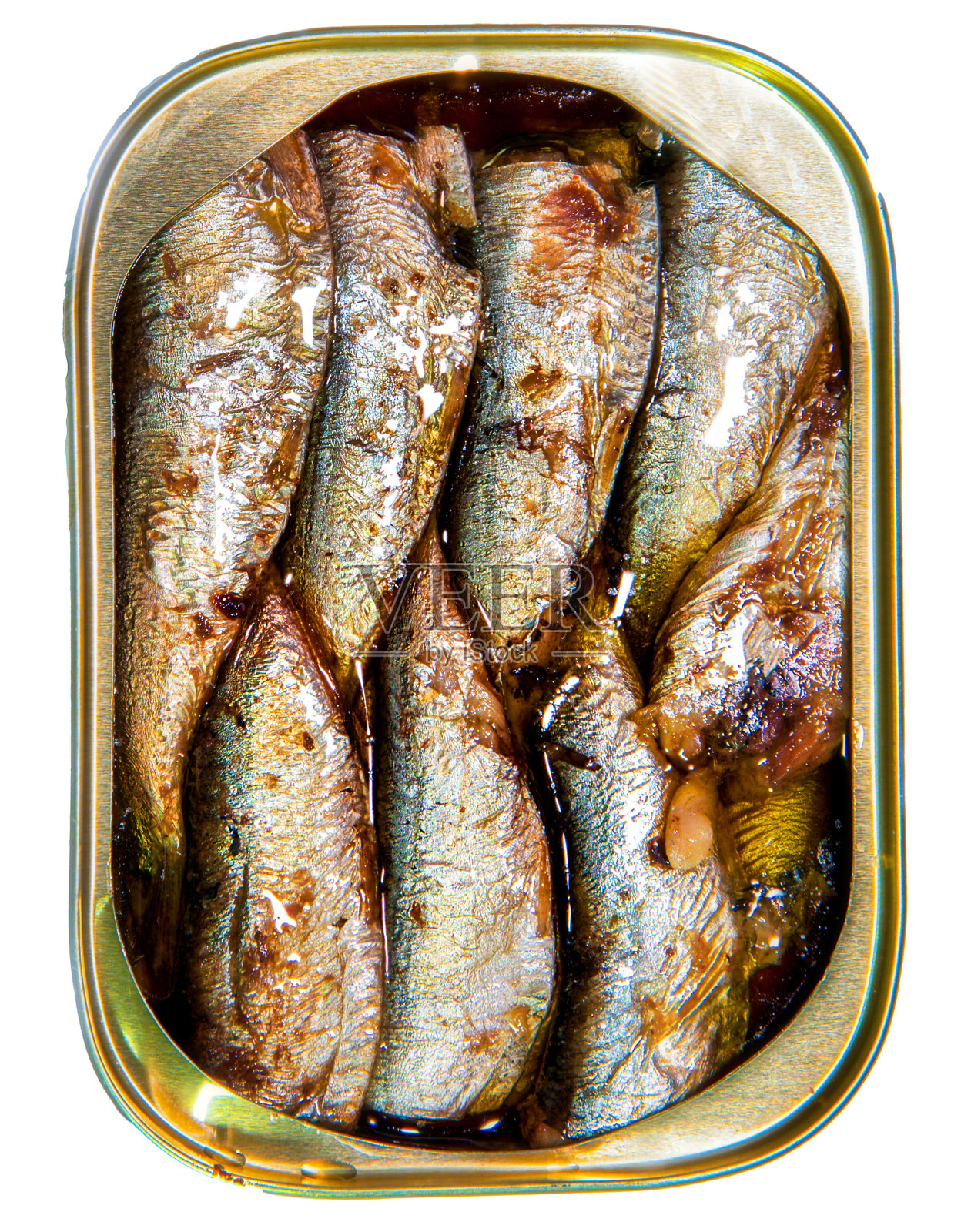 沙丁鱼装在油罐里照片摄影图片