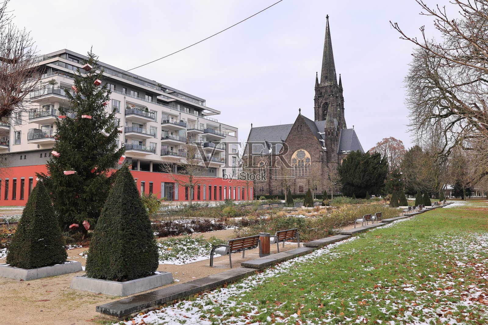 巴德瑙海姆的冬天照片摄影图片