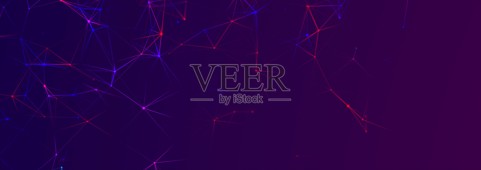 连接线和点的结构。深色背景上的线框多边形元素。科学技术。3 d照片摄影图片