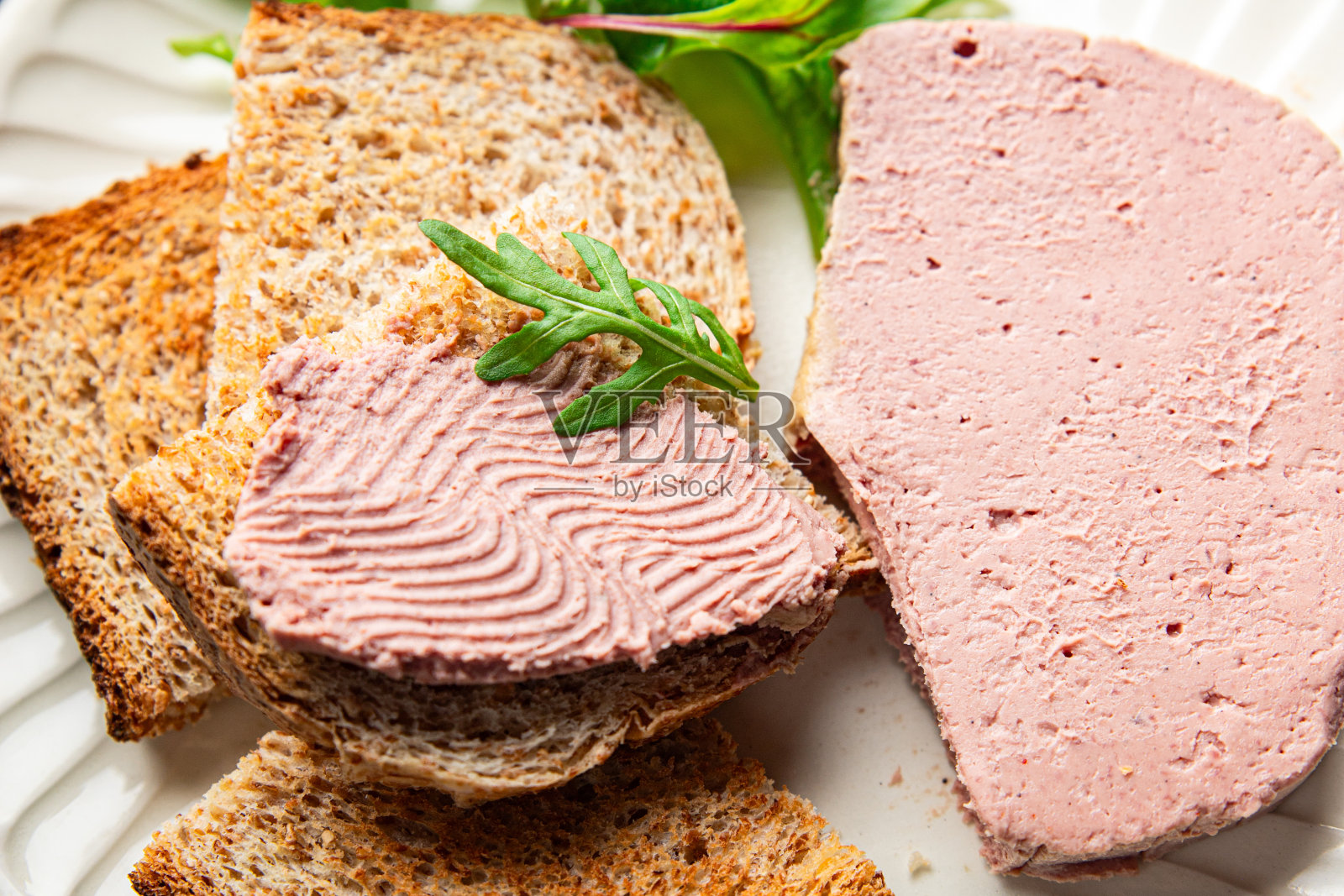 鹅肝酱鸭肝开胃餐餐小吃餐桌上复制空间食品背景照片摄影图片