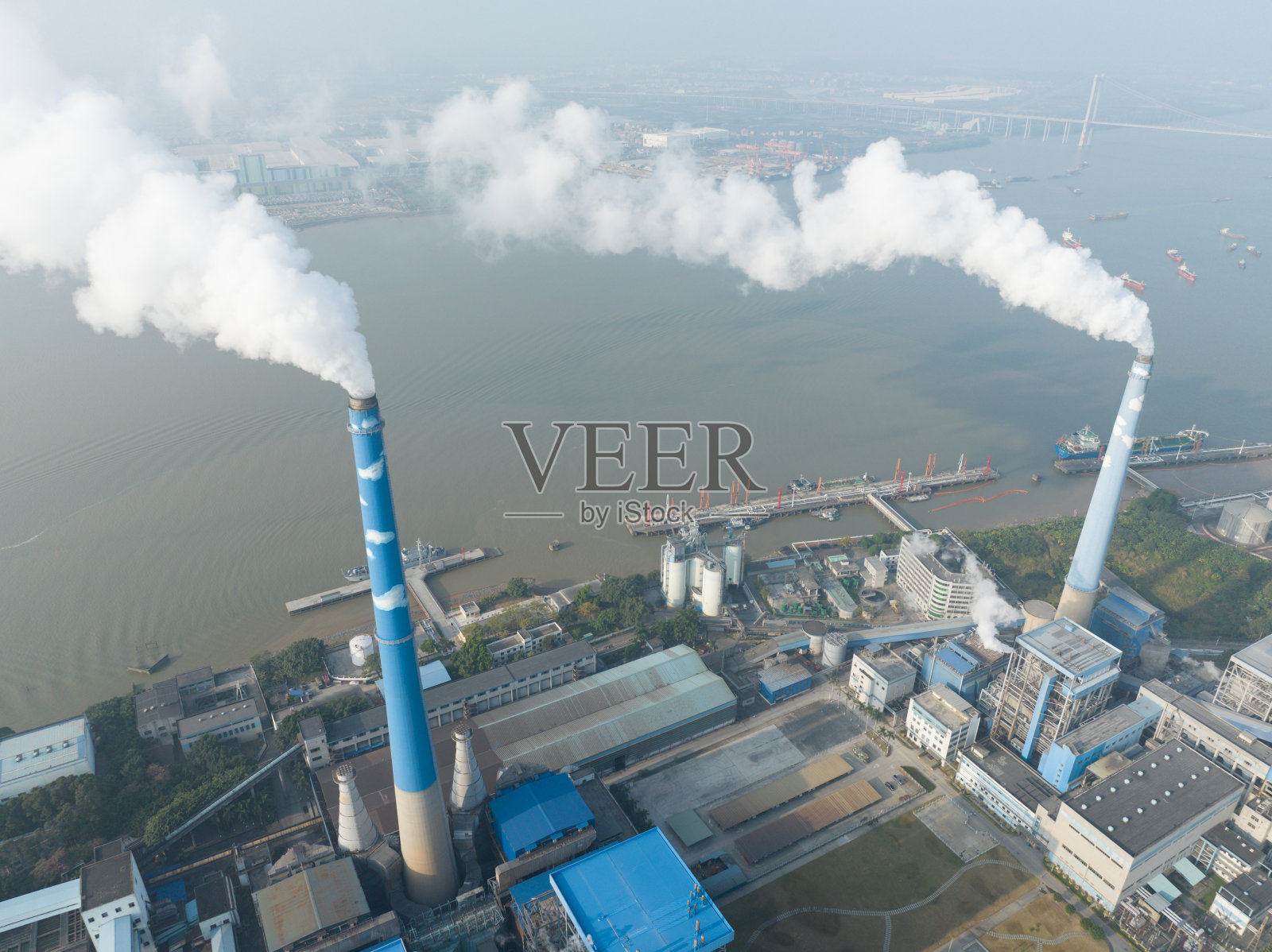 火电站烟囱照片摄影图片