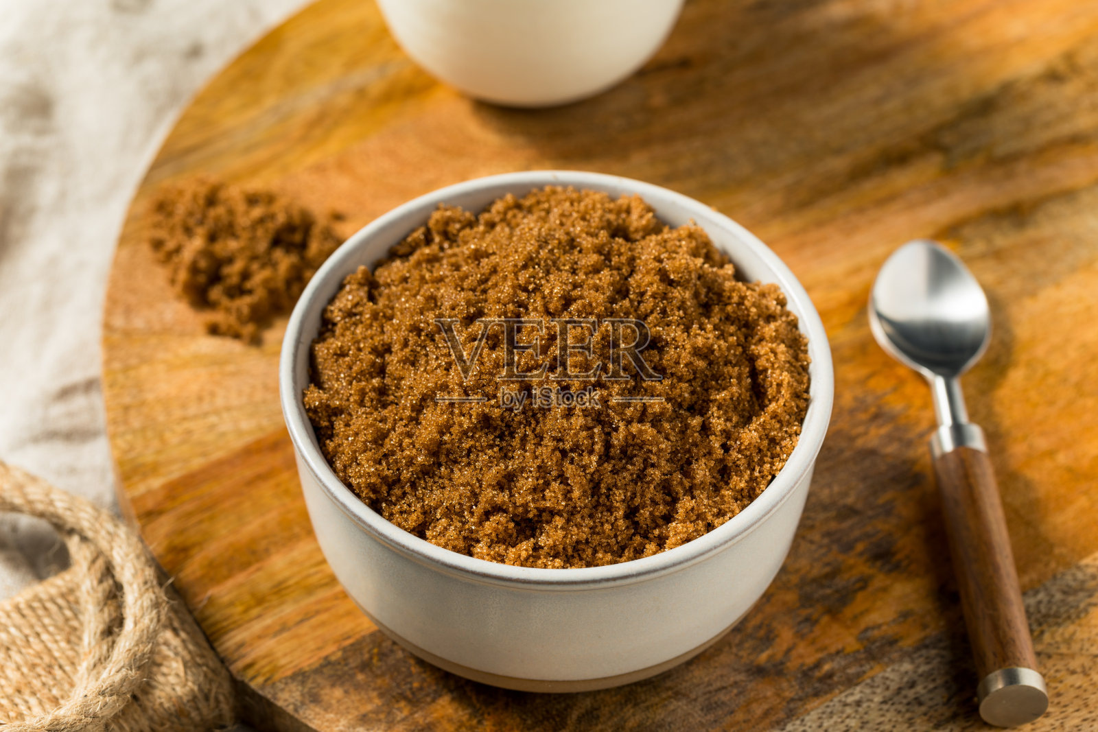 有机生甜浅红糖照片摄影图片