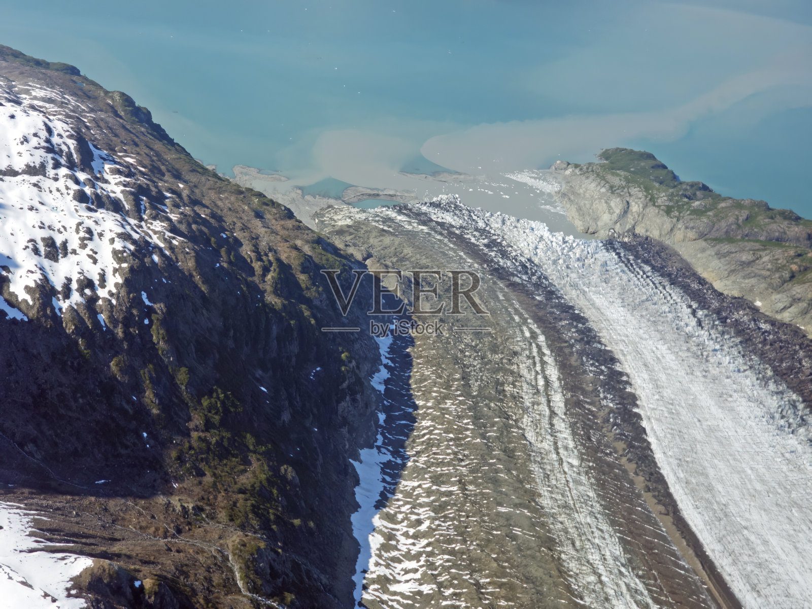 阿拉斯加夏天的兰普勒冰川照片摄影图片