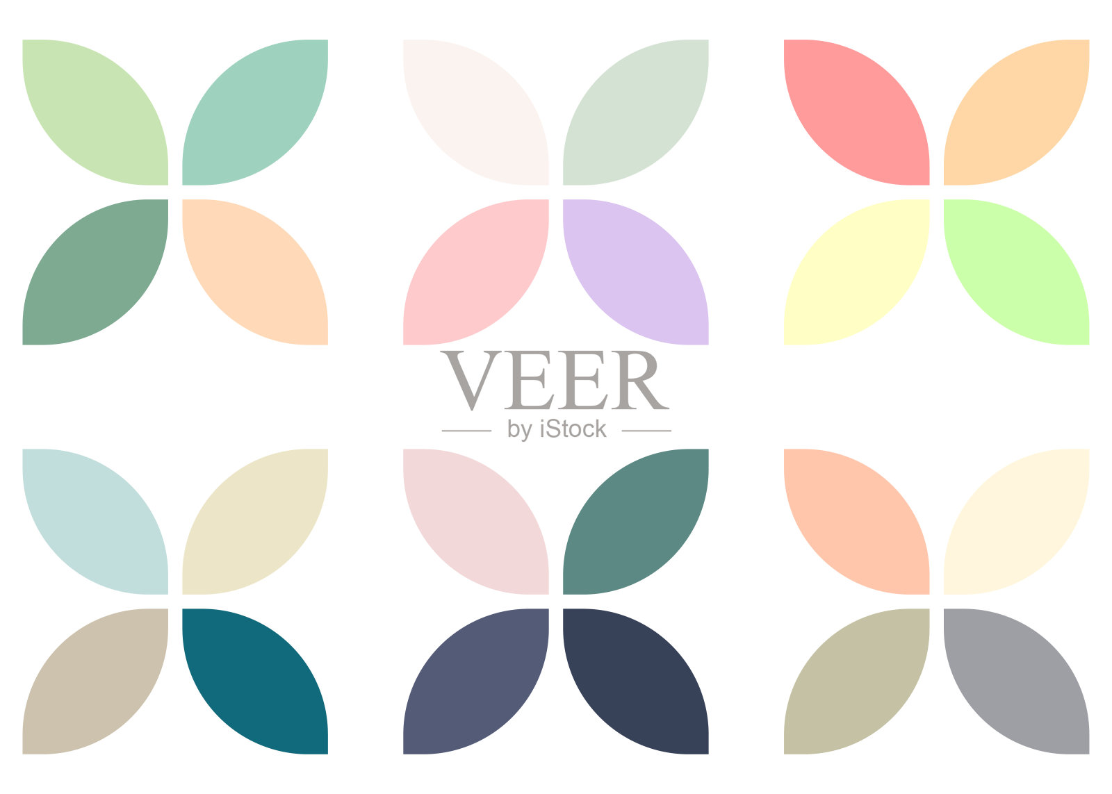 抽象调色板指南。色卡。插画图片素材