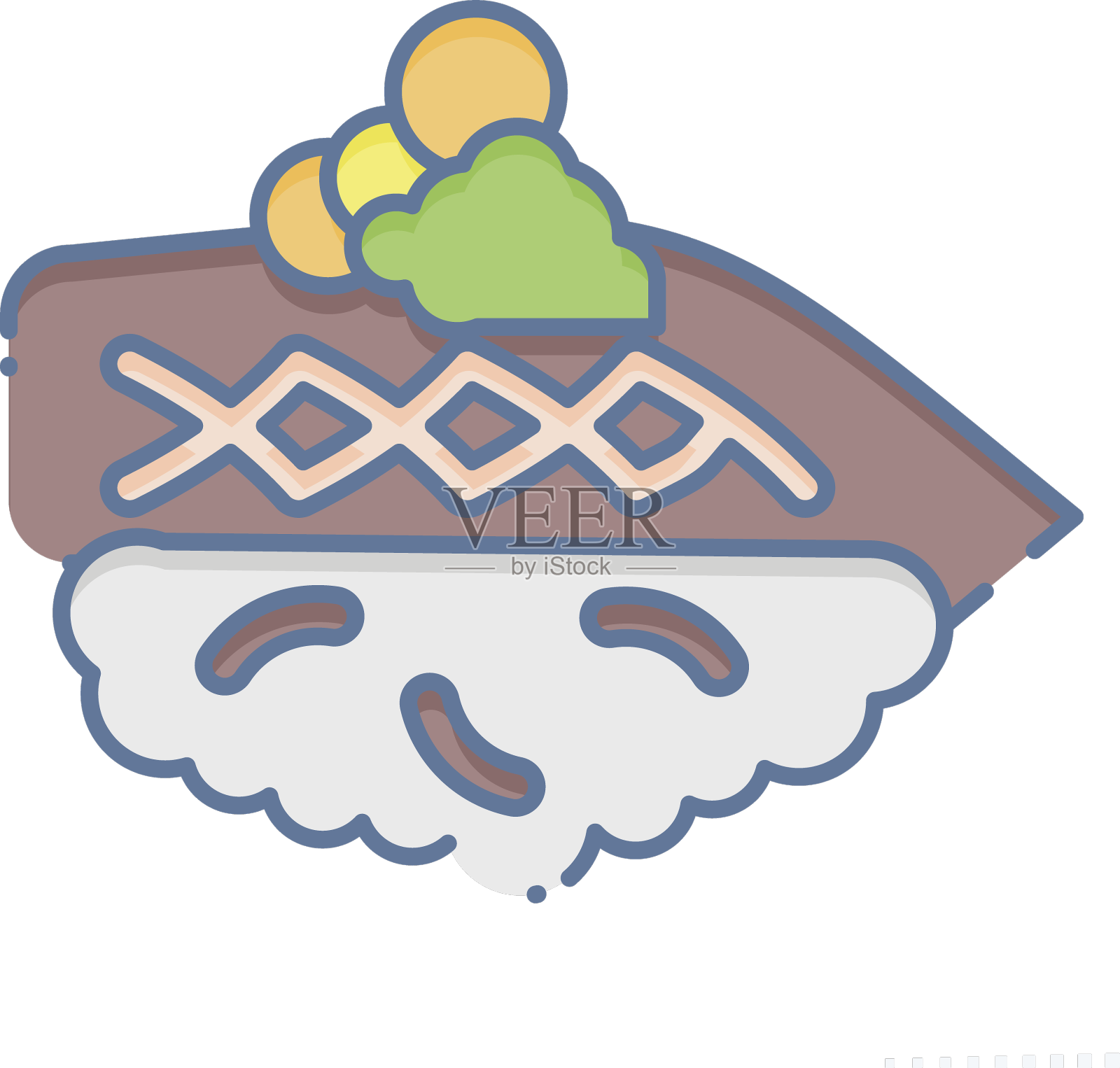 图标kohada相关的寿司符号涂鸦风格设计元素图片