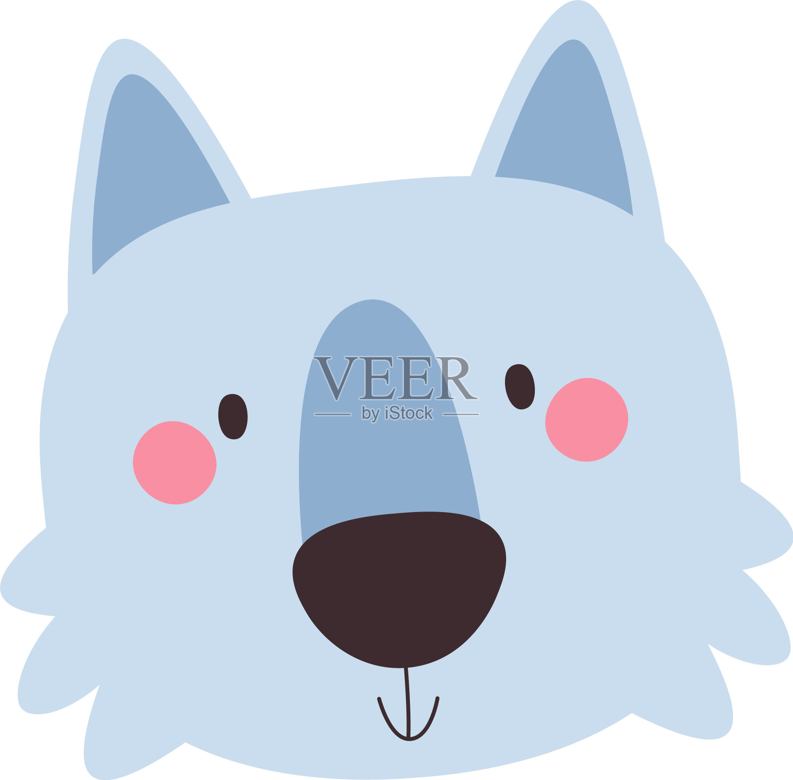 元素_动物_手_和_花_脸_里面_花环插画图片素材