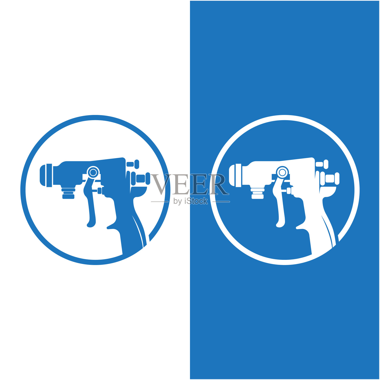 喷枪油漆标志图标矢量插图插画图片素材