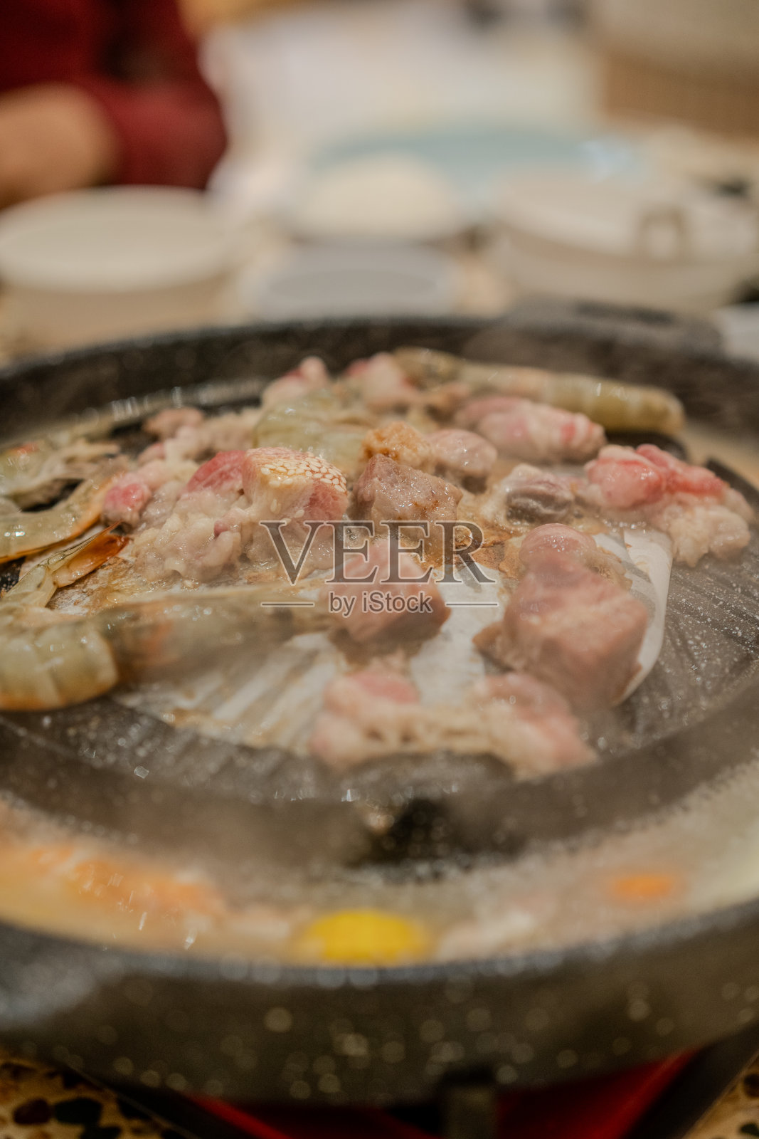 韩式烧烤的近景照片摄影图片