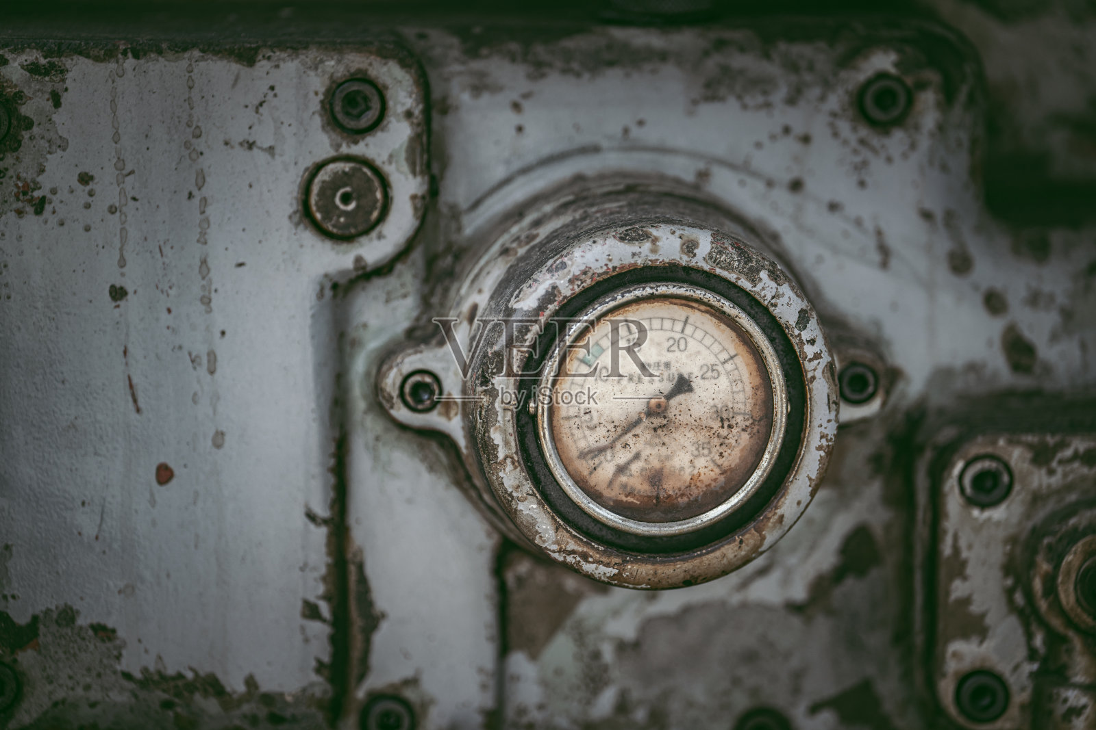 接近细节的苏联风格的旧机器照片摄影图片