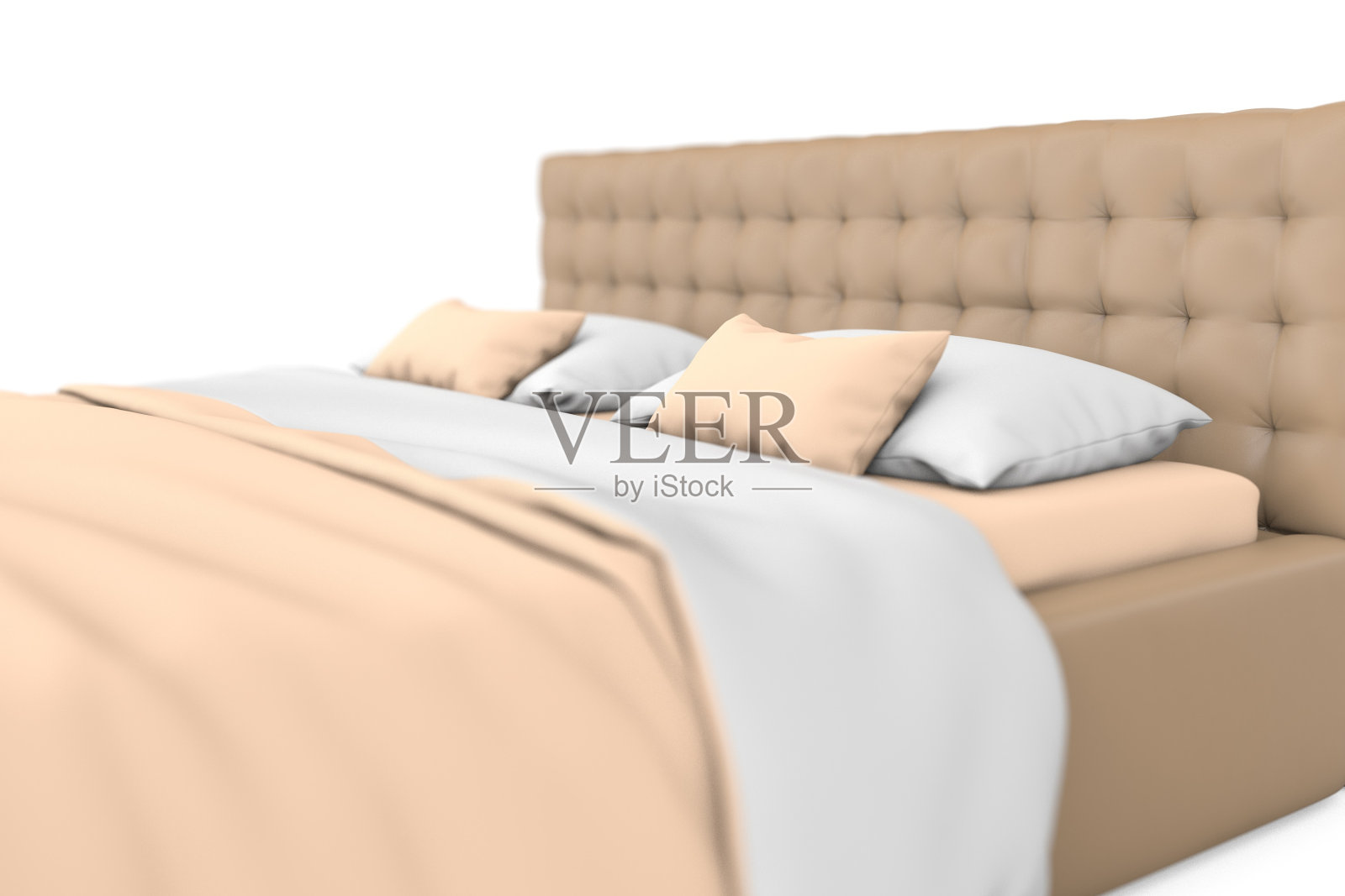 现代的床上照片摄影图片