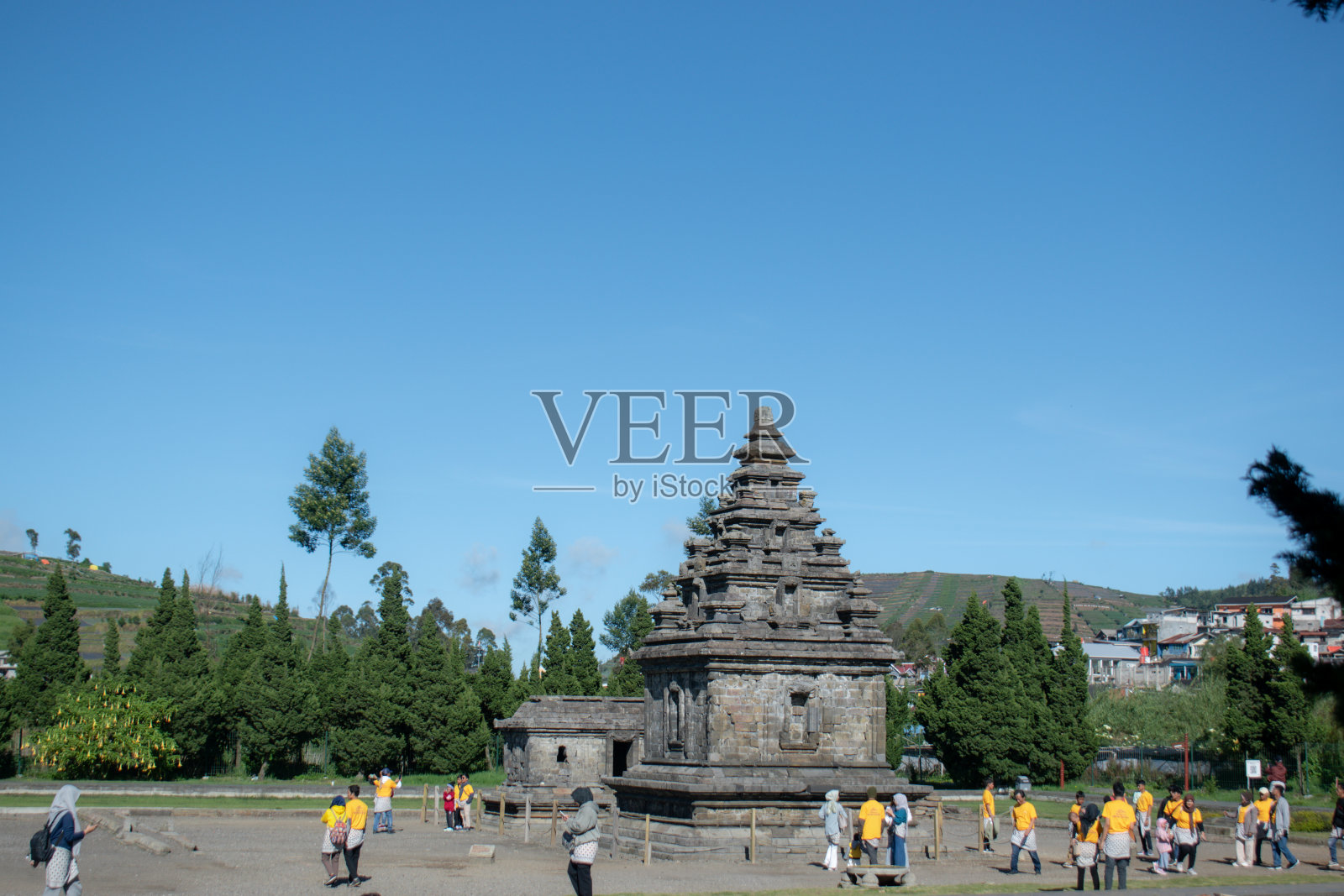 印尼中爪哇岛迪昂高原的阿尔诸那寺群照片摄影图片