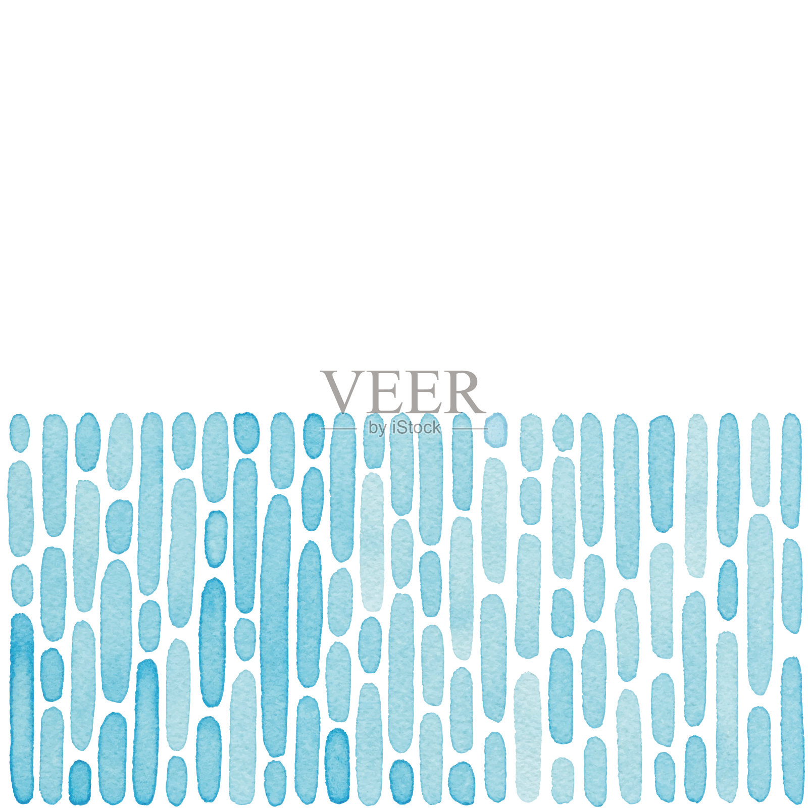 水彩蓝色虚线插画图片素材