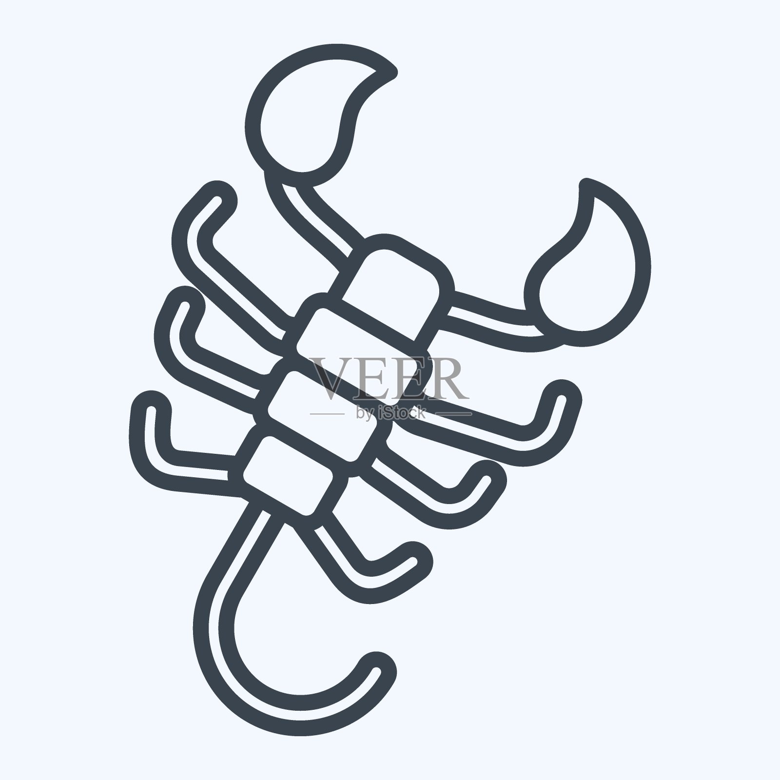 图标天蝎座。与占星术符号有关。行风格。简单的设计可编辑。简单的说明插画图片素材