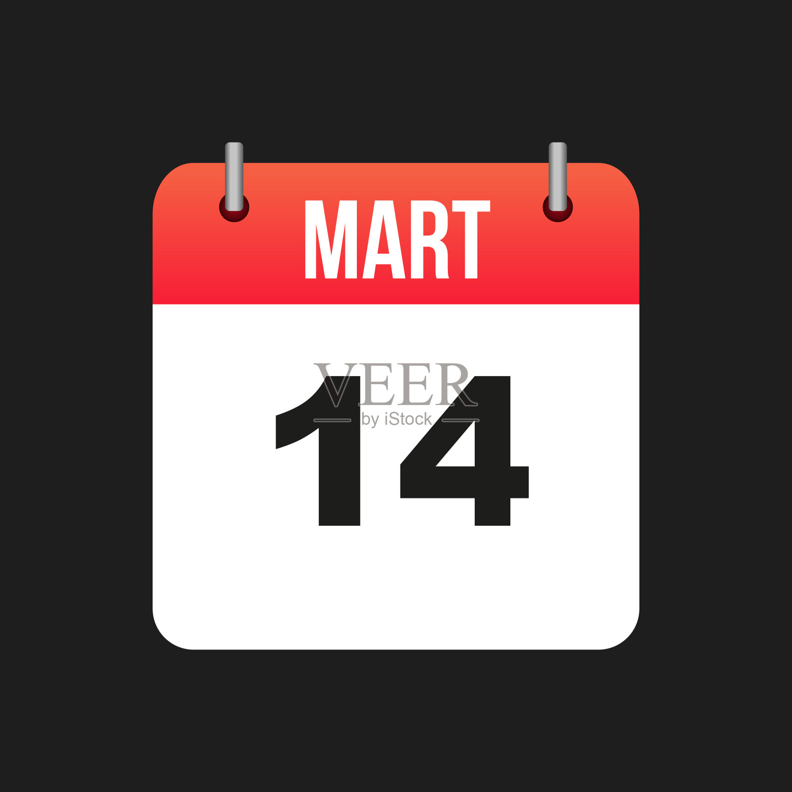 红白彩色日历页与黑色轮廓插画图片素材