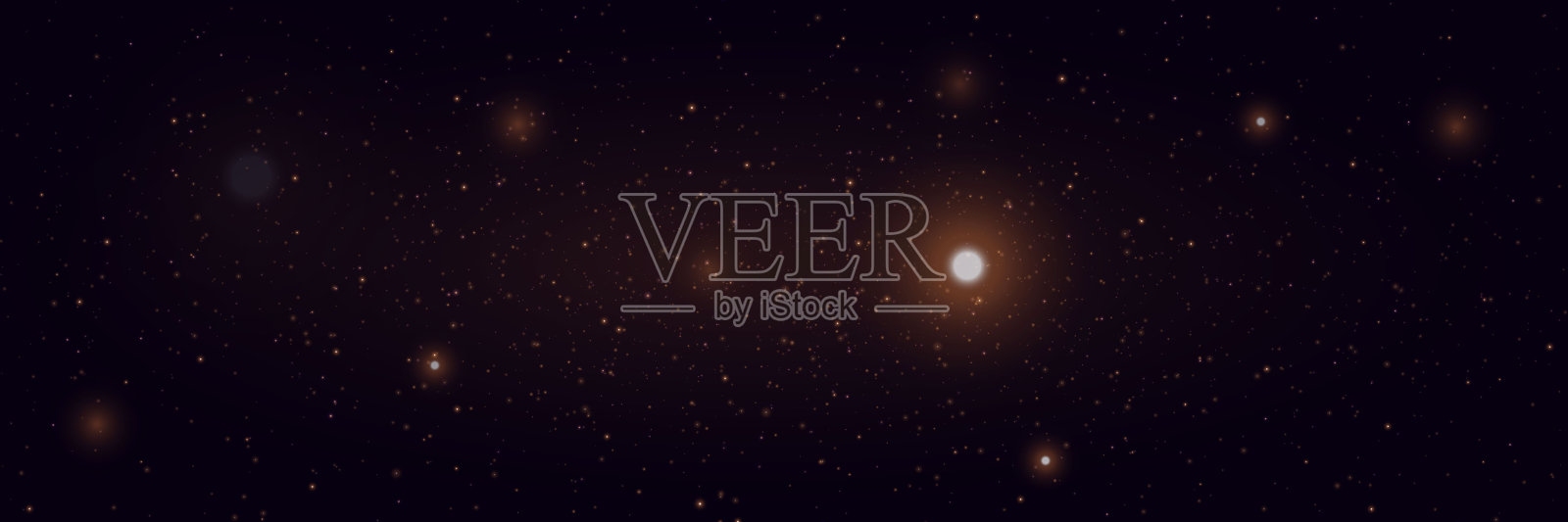 空间背景与现实的星尘和闪耀的耀斑。插画图片素材