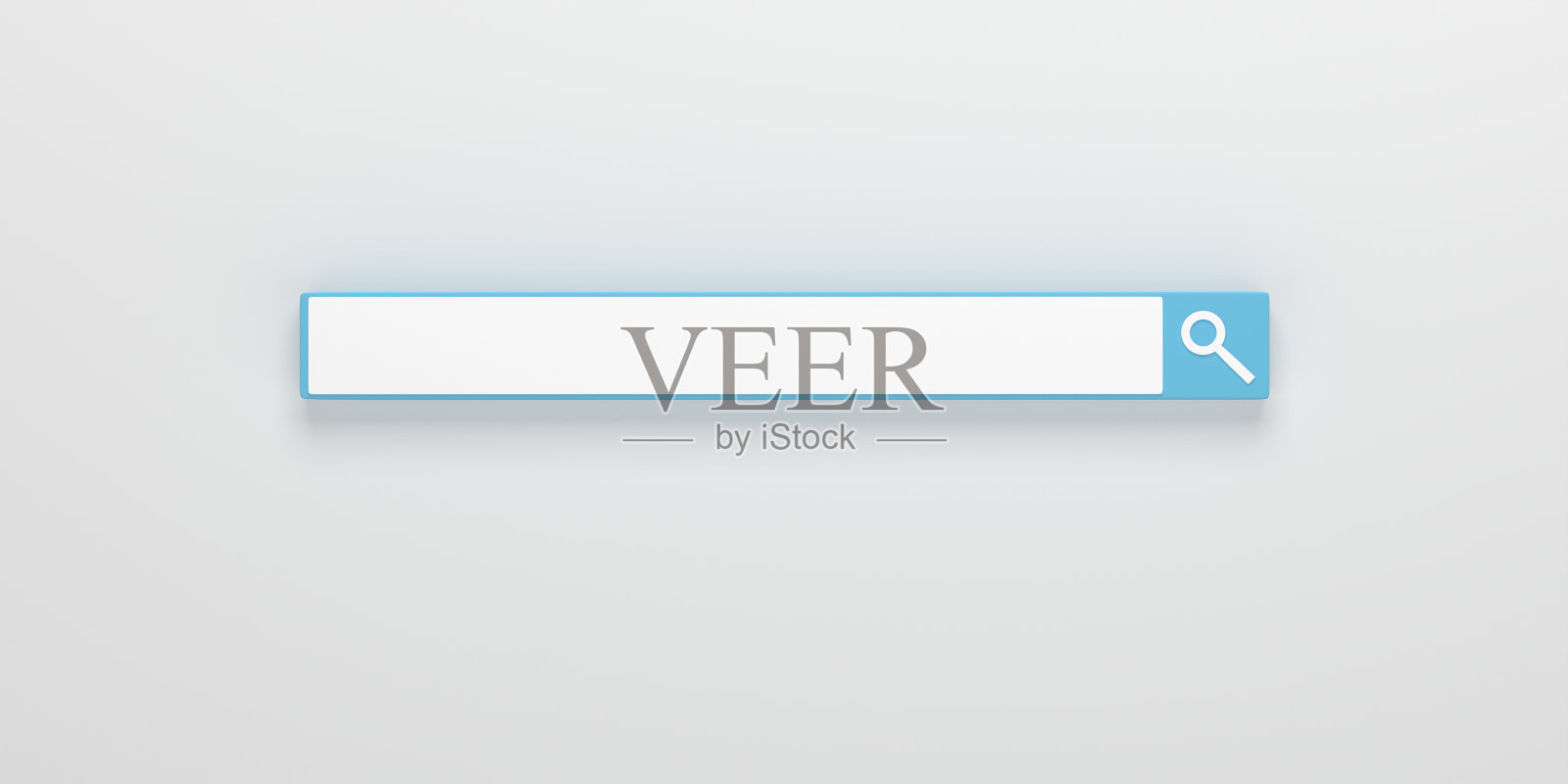 3D渲染3D插图。白色背景上最小的搜索栏元素。搜索网站,卡通风格的概念。照片摄影图片