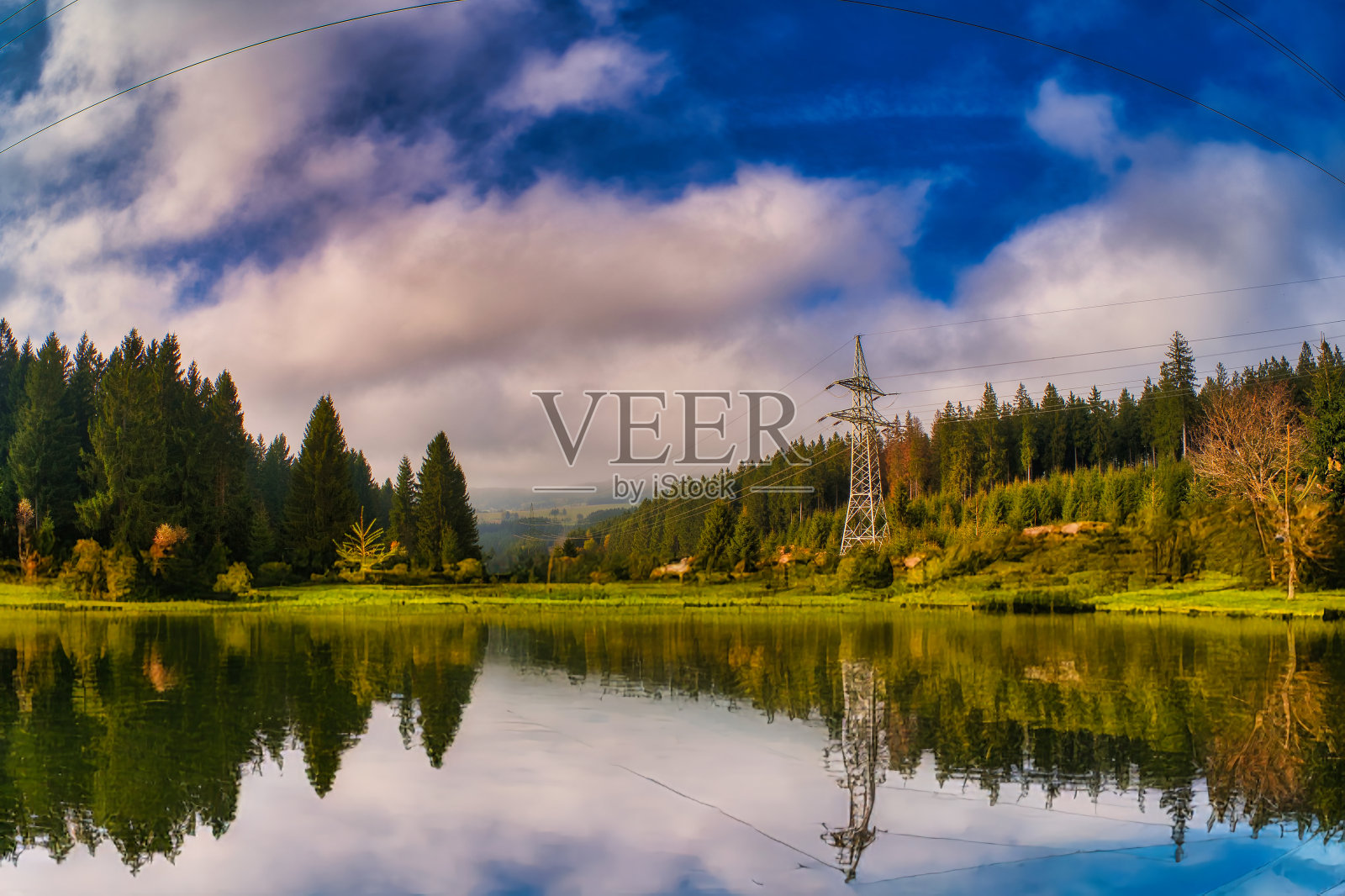 图林根的湖泊和池塘照片摄影图片