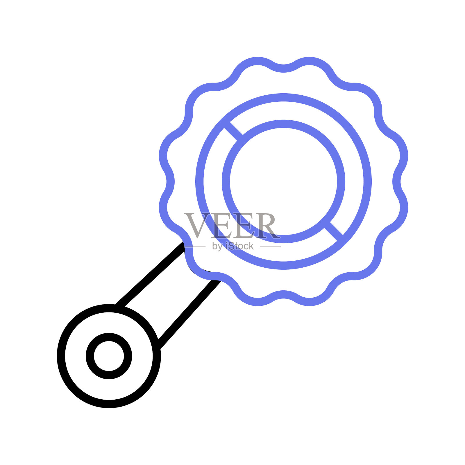 检查这个精心设计的新潮风格的婴儿摇铃图标,可定制的矢量。插画图片素材