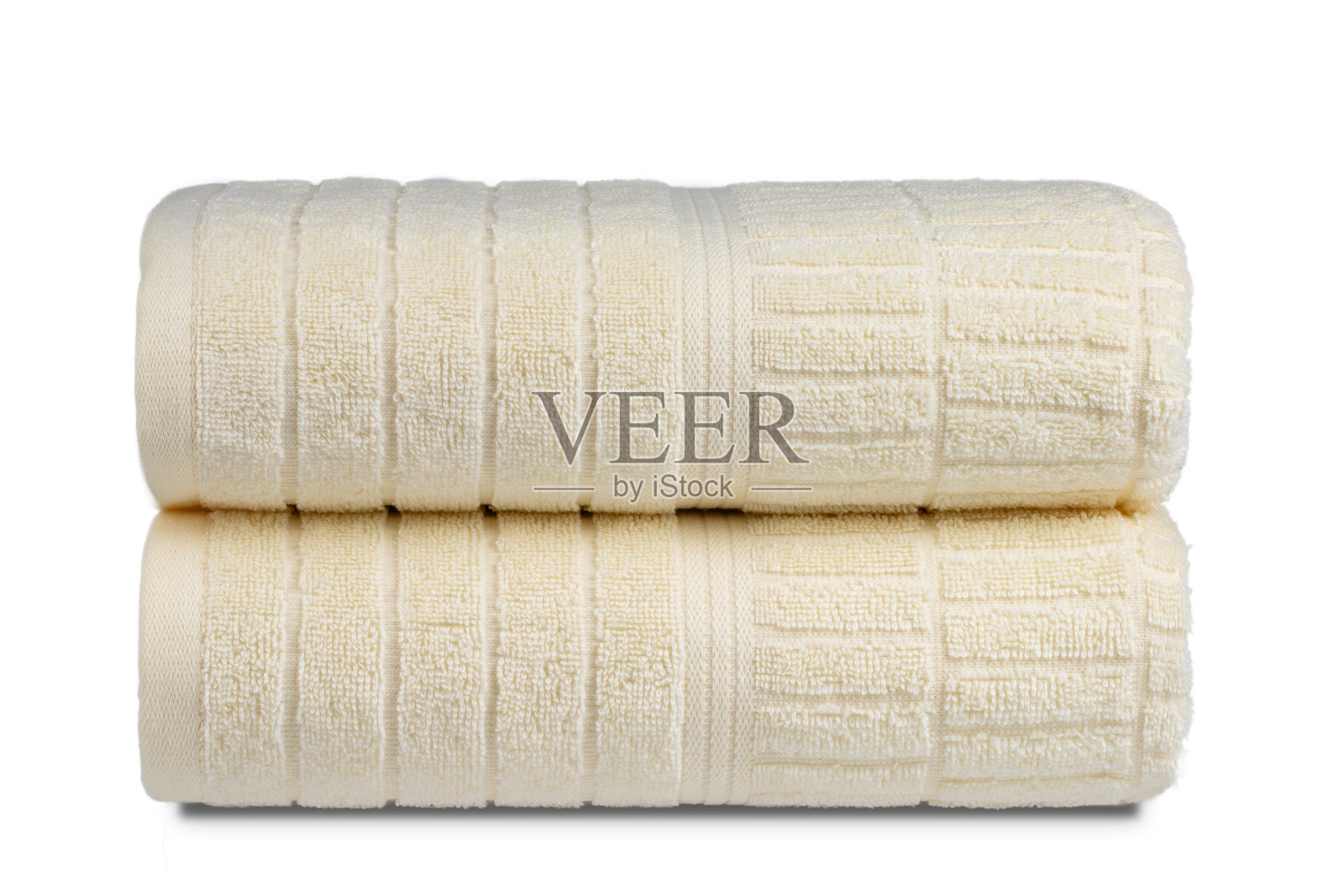 多色Terry棉浴巾,隔离在白色背景上照片摄影图片