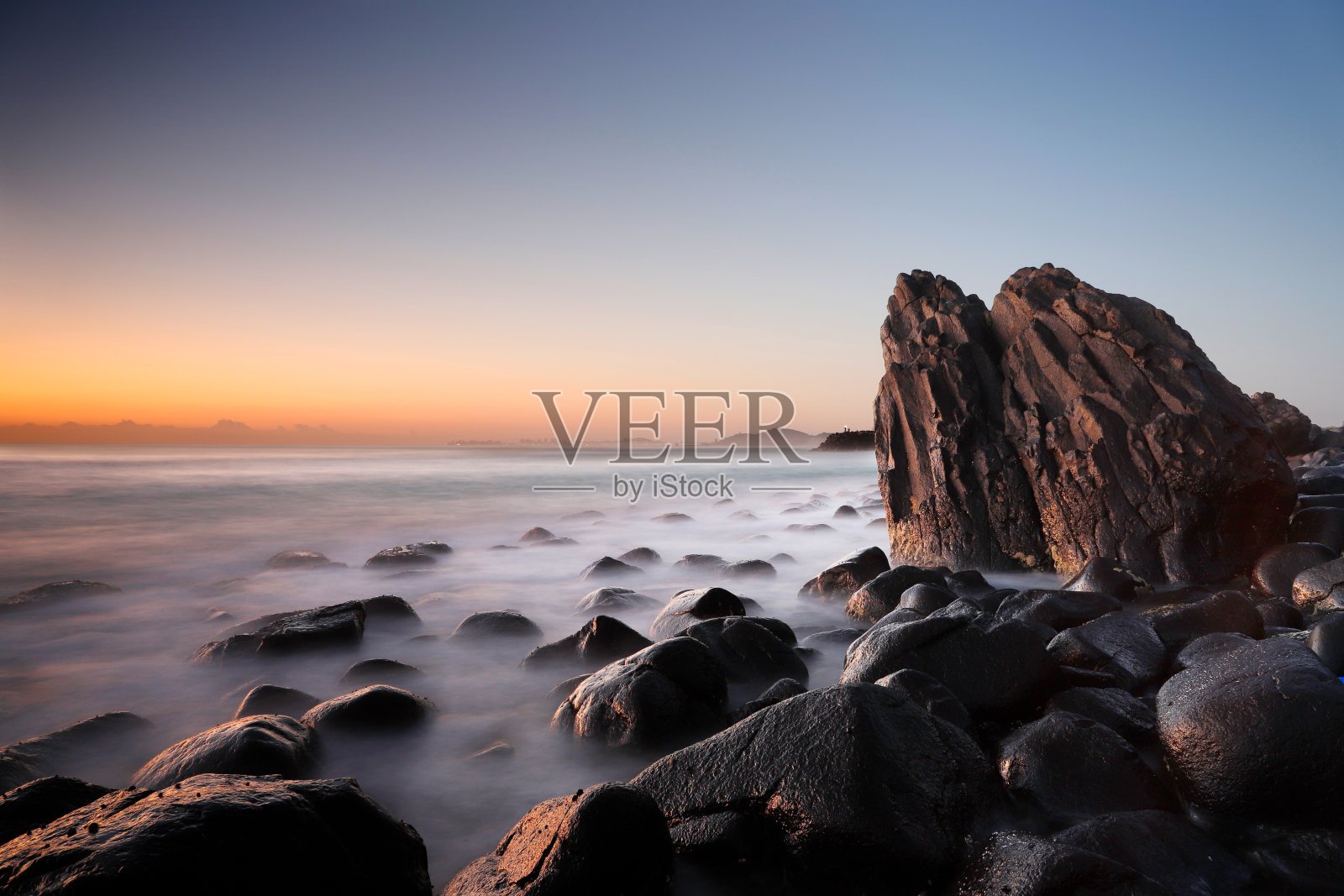 长曝光海景照片摄影图片