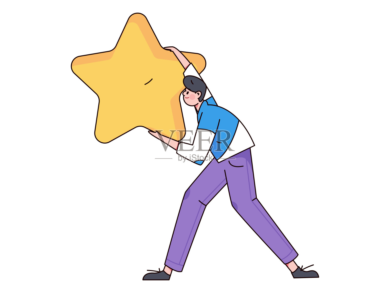 商业男性元素形状平面矢量插图插画图片素材