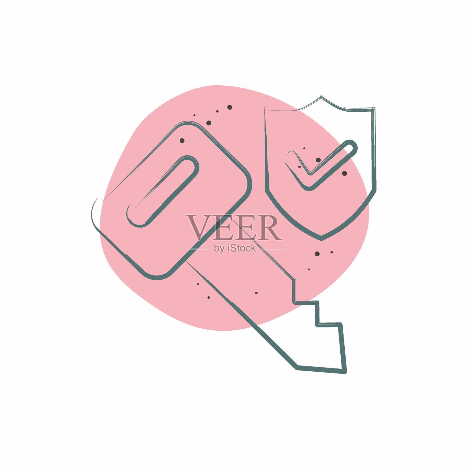 Icon车辆保险。与金融有关的符号。色斑样式。简单的设计可编辑。简单的说明插画图片素材