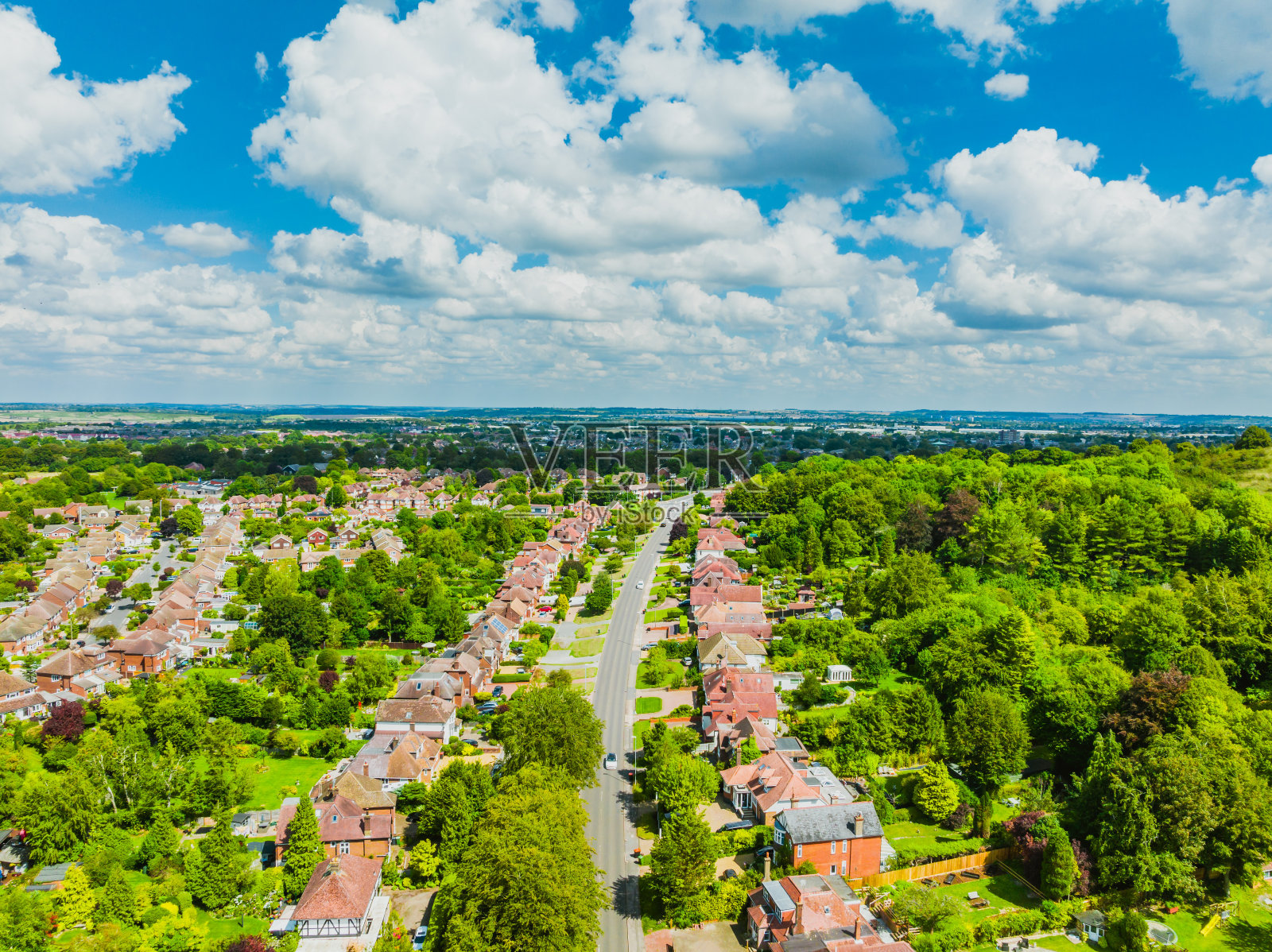 英国邓斯特布尔附近的住房开发照片摄影图片