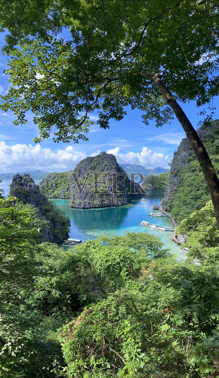 卡扬干湖在科伦岛照片摄影图片