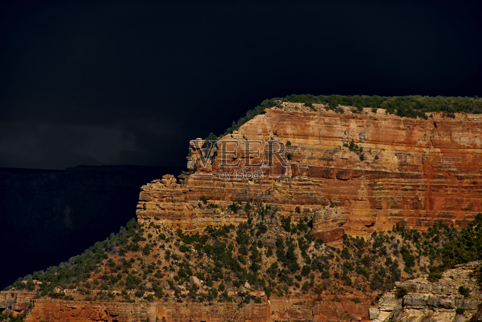 壮观的大峡谷日落景观。照片摄影图片
