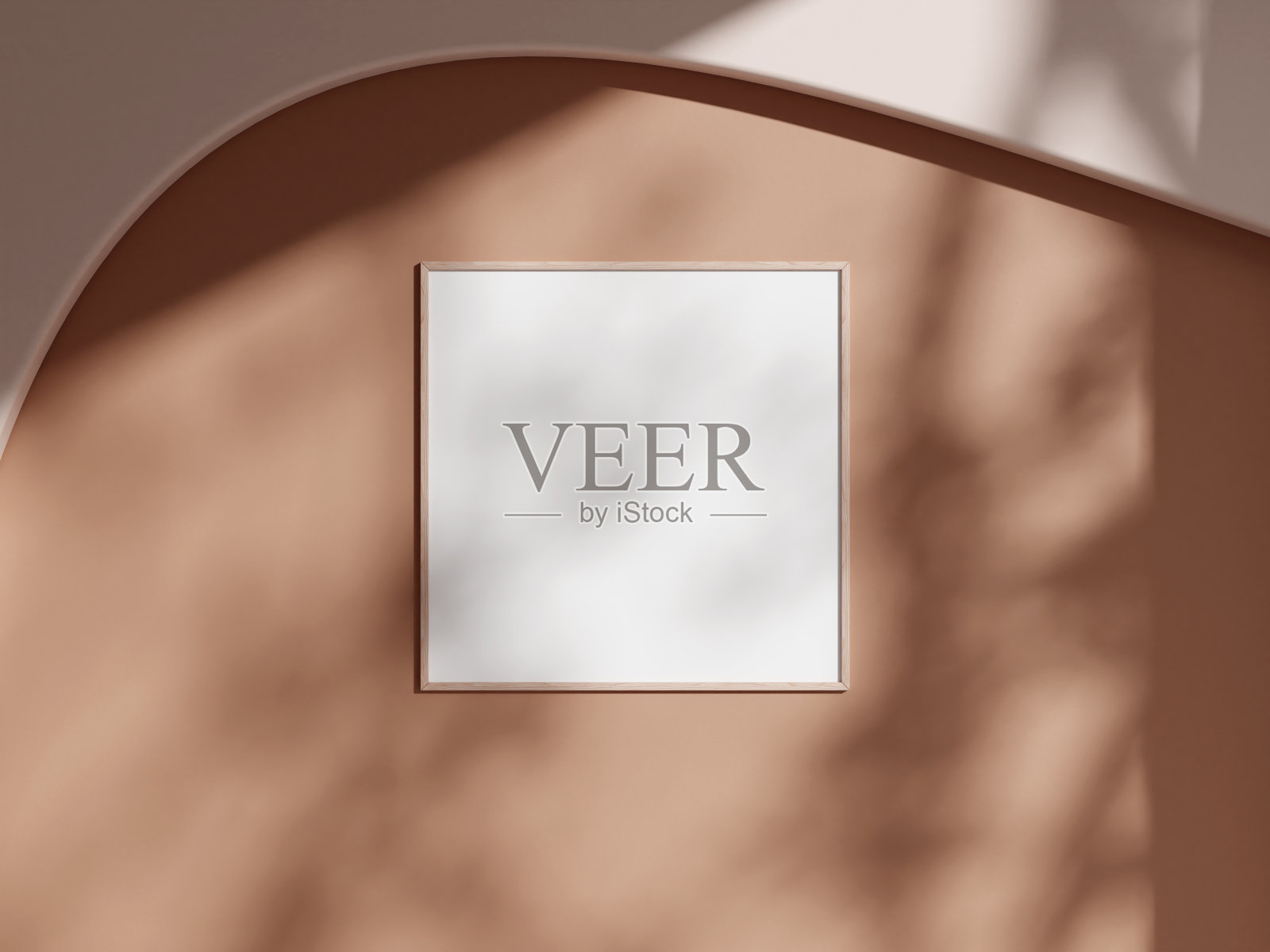 挂在墙上的最小框架模型照片摄影图片