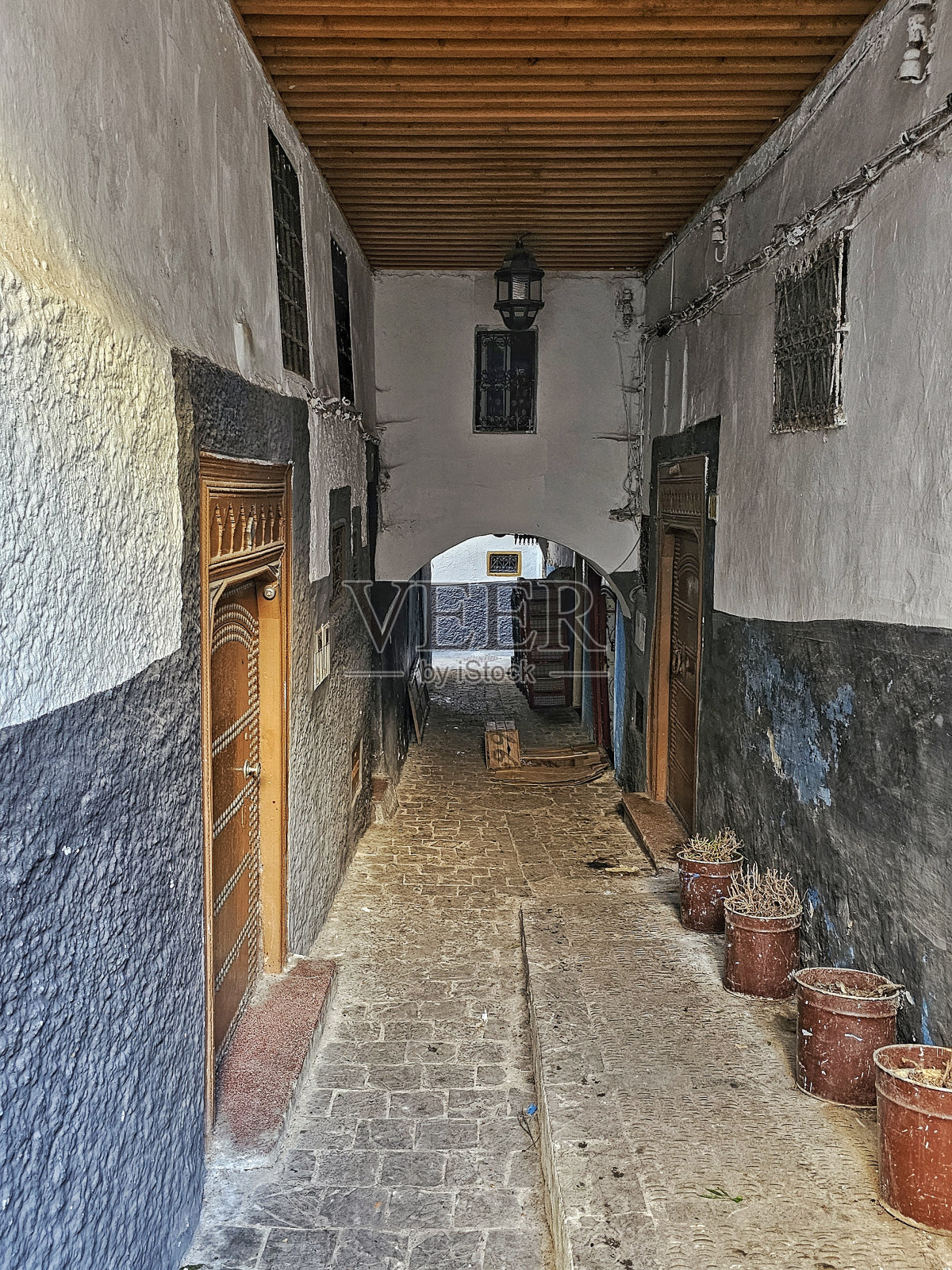 摩洛哥得土安麦地那的街道照片摄影图片