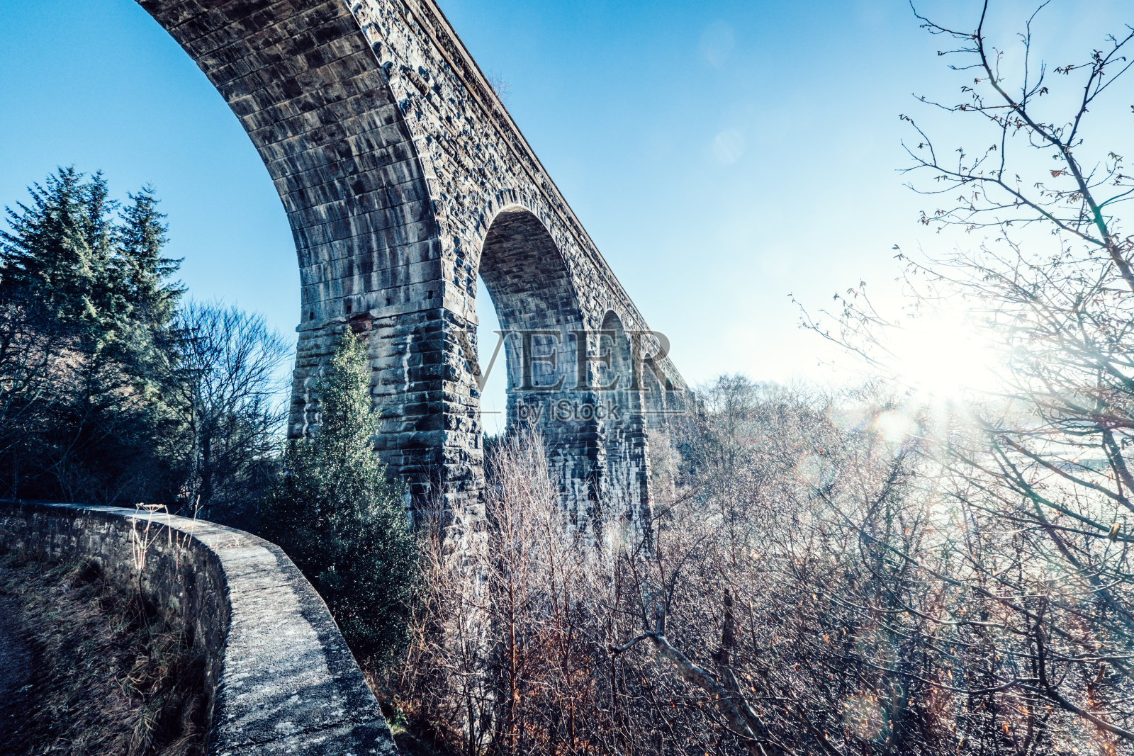 迪维高架桥,福尔斯,在达瓦路小道,马里,苏格兰照片摄影图片