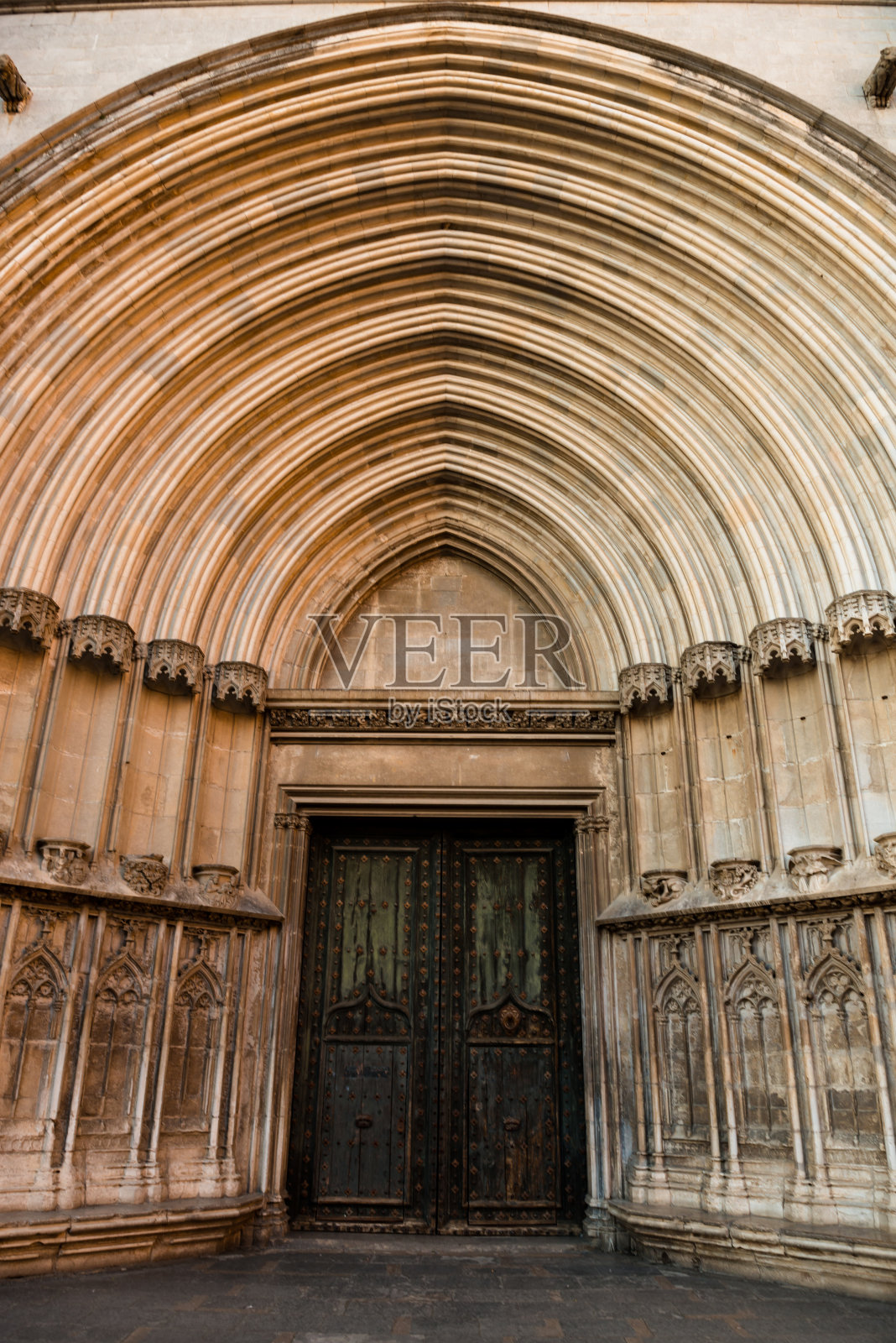 赫罗纳的圣玛丽大教堂照片摄影图片