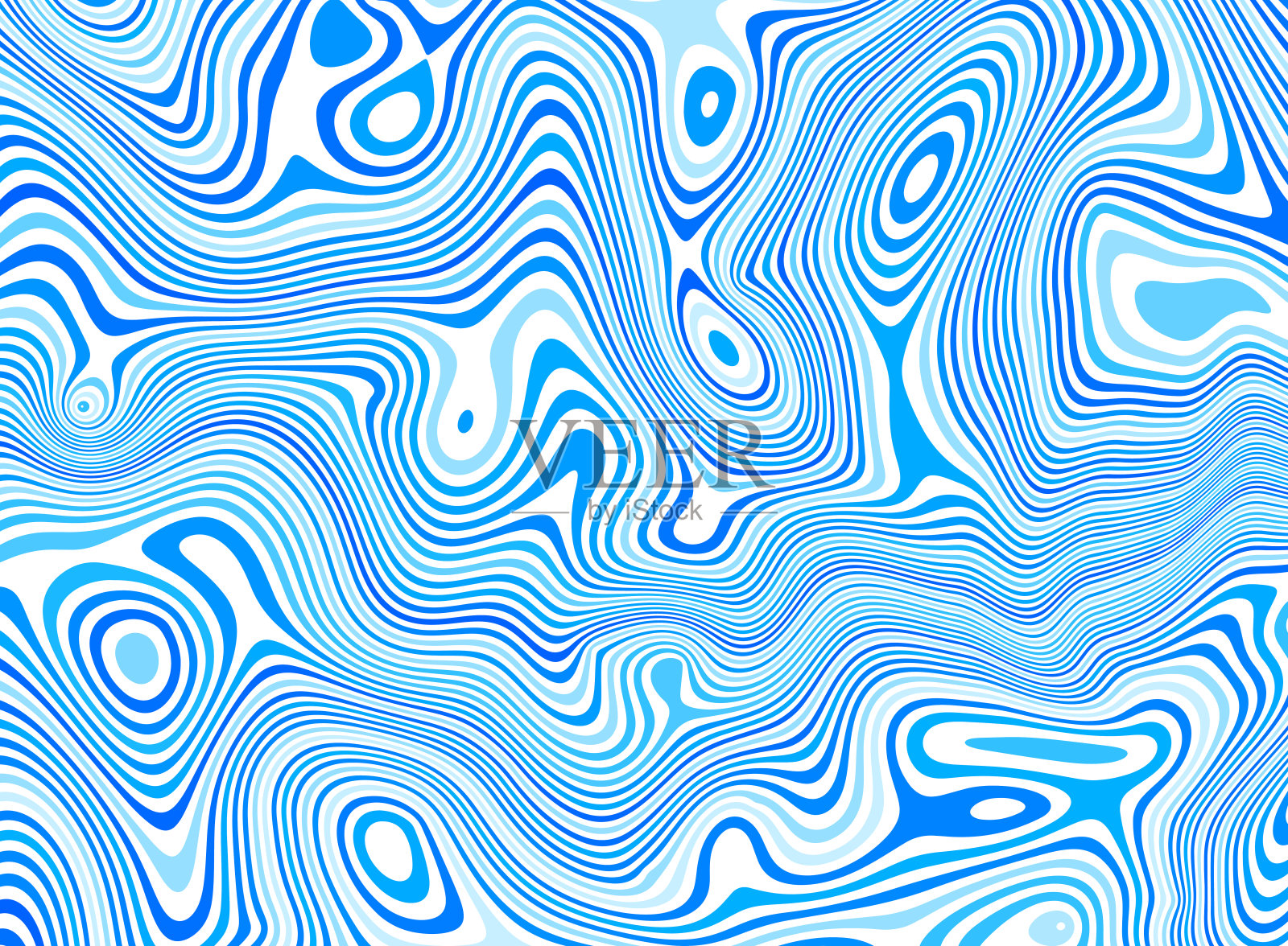 蓝白对比抽象海报设计,具有光干涉效果。运动的错觉横幅,传单,邀请,封面,名片。插画图片素材