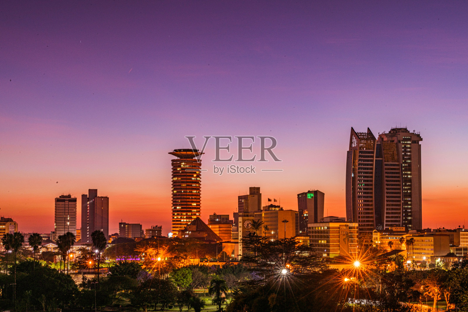 内罗毕市肯尼亚首都城市景观天际线摩天大楼高层建筑照片摄影图片