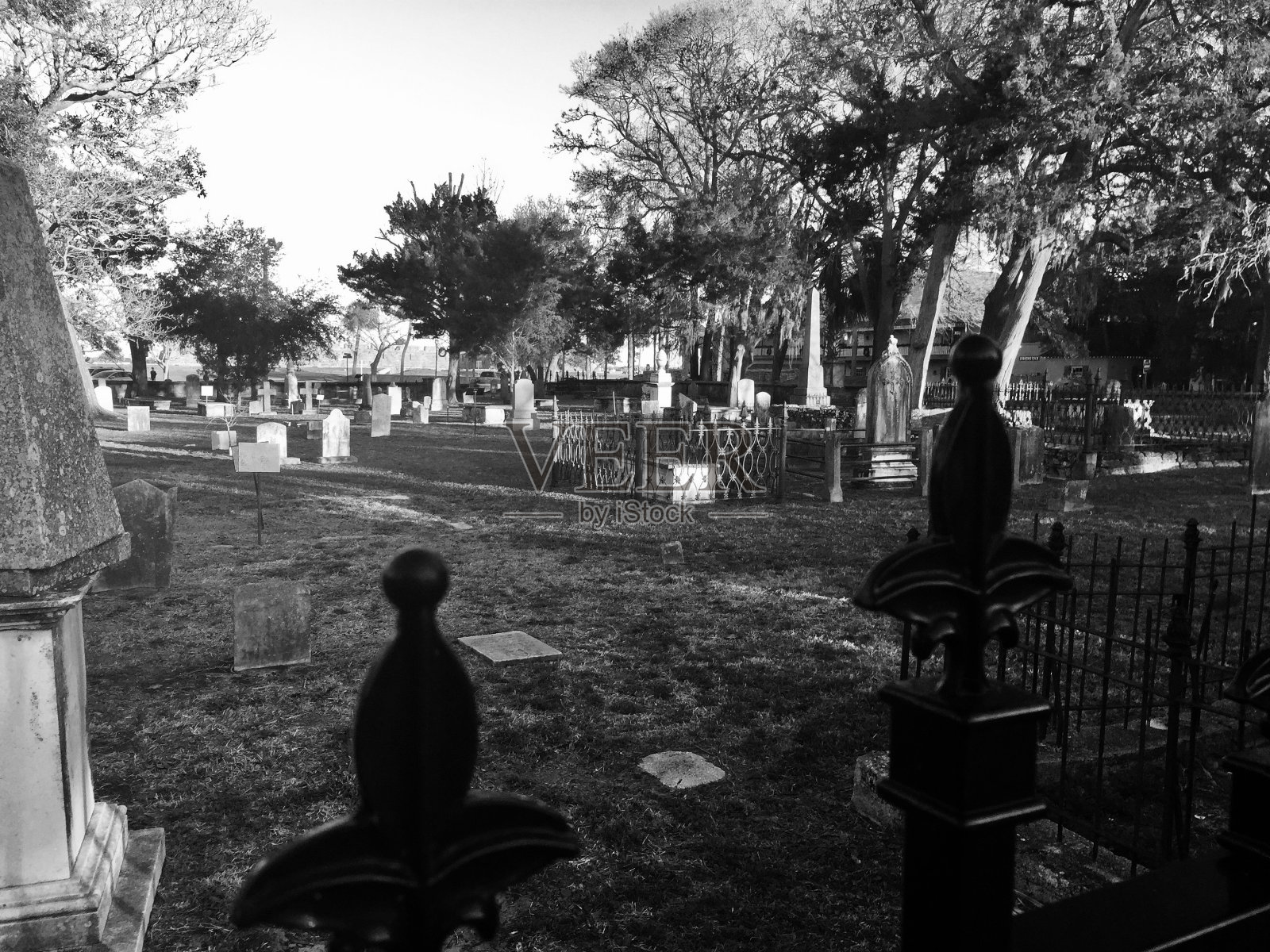 墓地远眺照片摄影图片