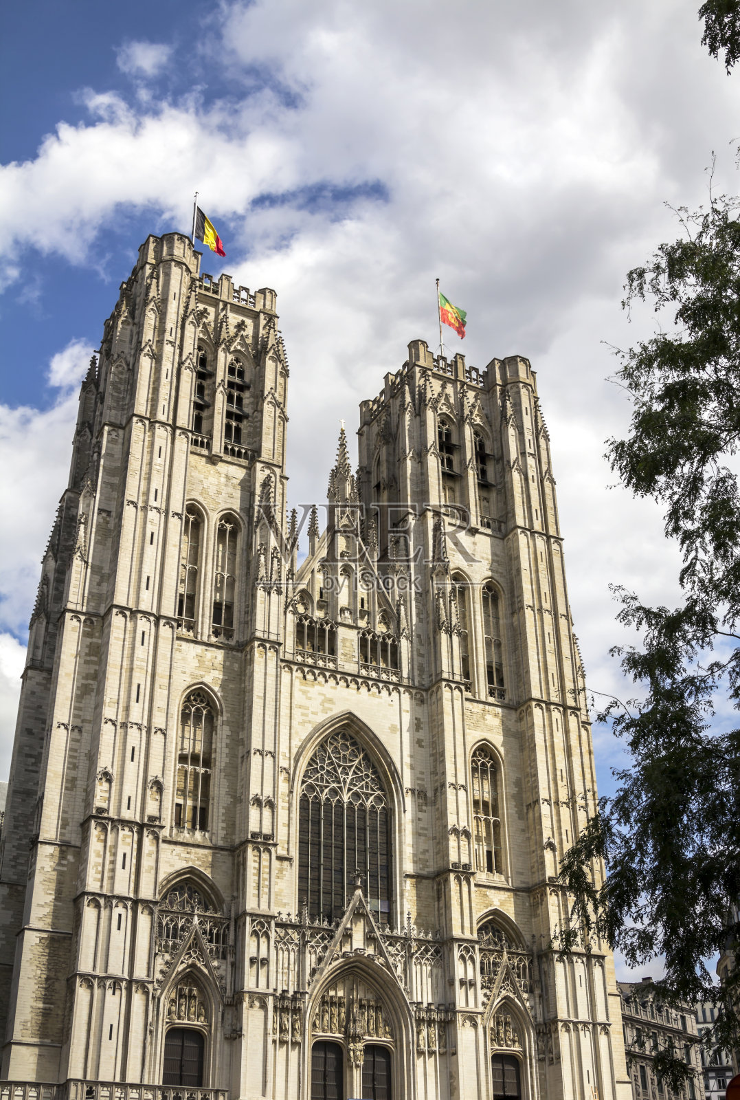 布鲁塞尔-圣迈克尔和圣古杜拉大教堂照片摄影图片