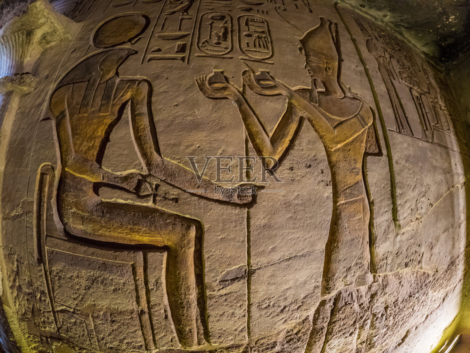 埃及的阿布辛贝神庙照片摄影图片