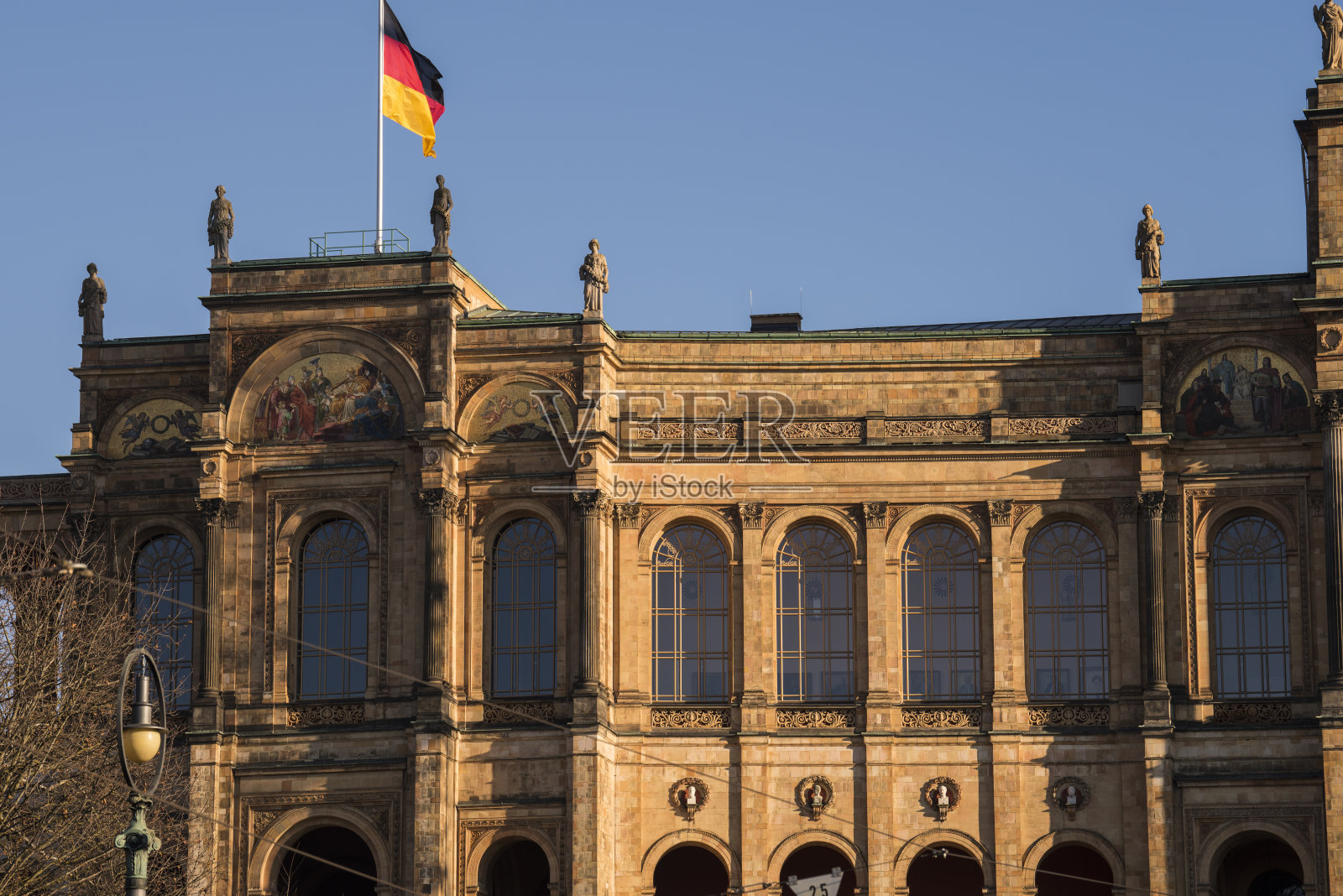 巴伐利亚州议会。照片摄影图片