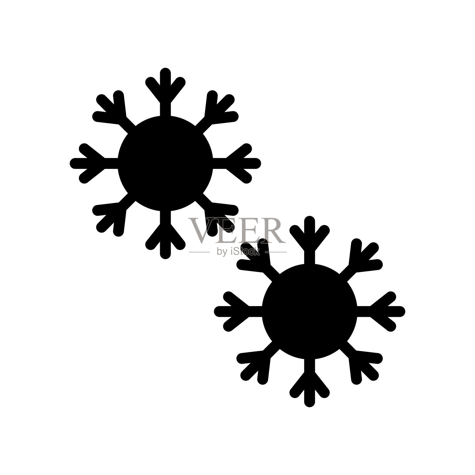 雪花图标插画图片素材