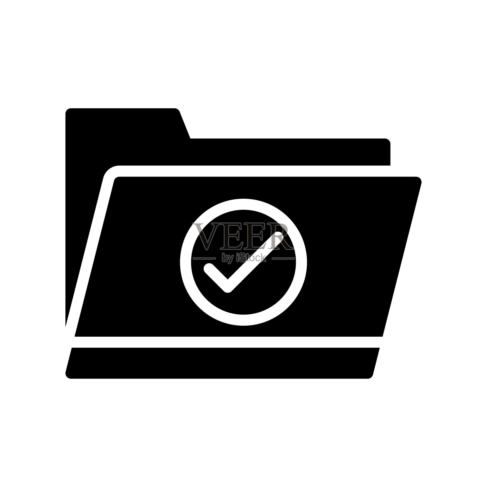 文件夹检查图标插画图片素材