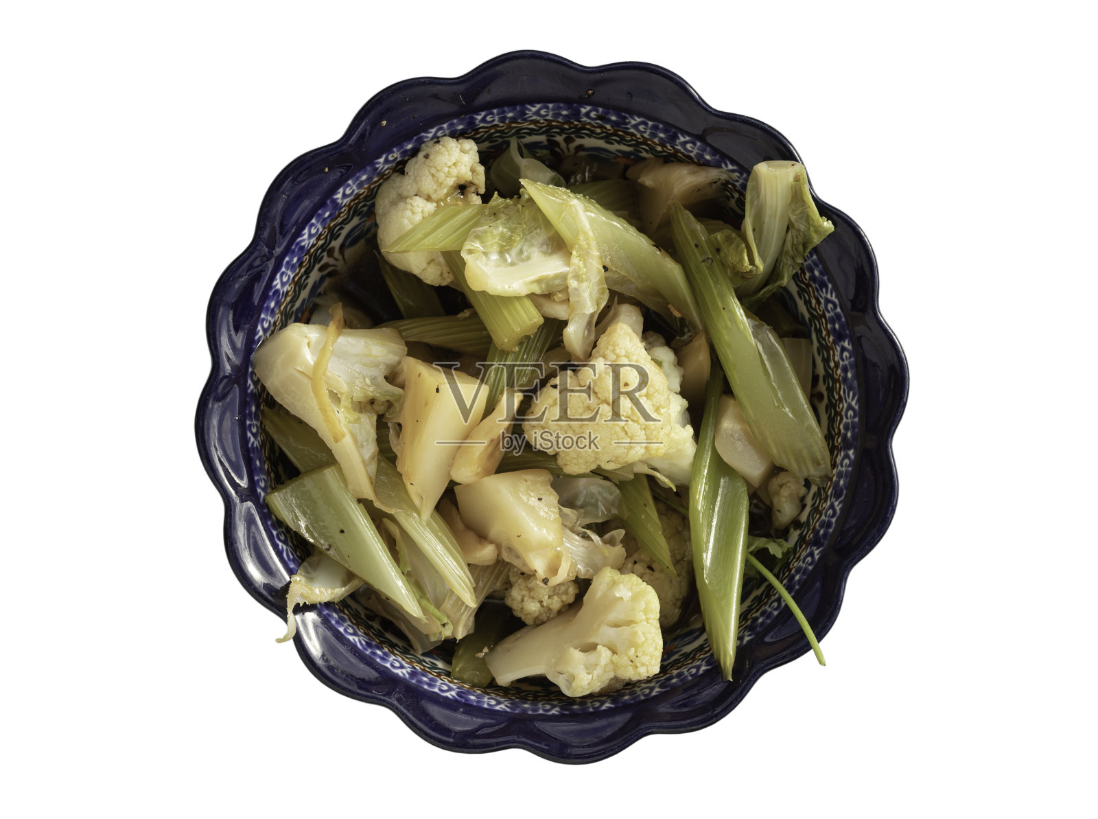 陶瓷碗装自制蚝油炒什锦蔬菜照片摄影图片