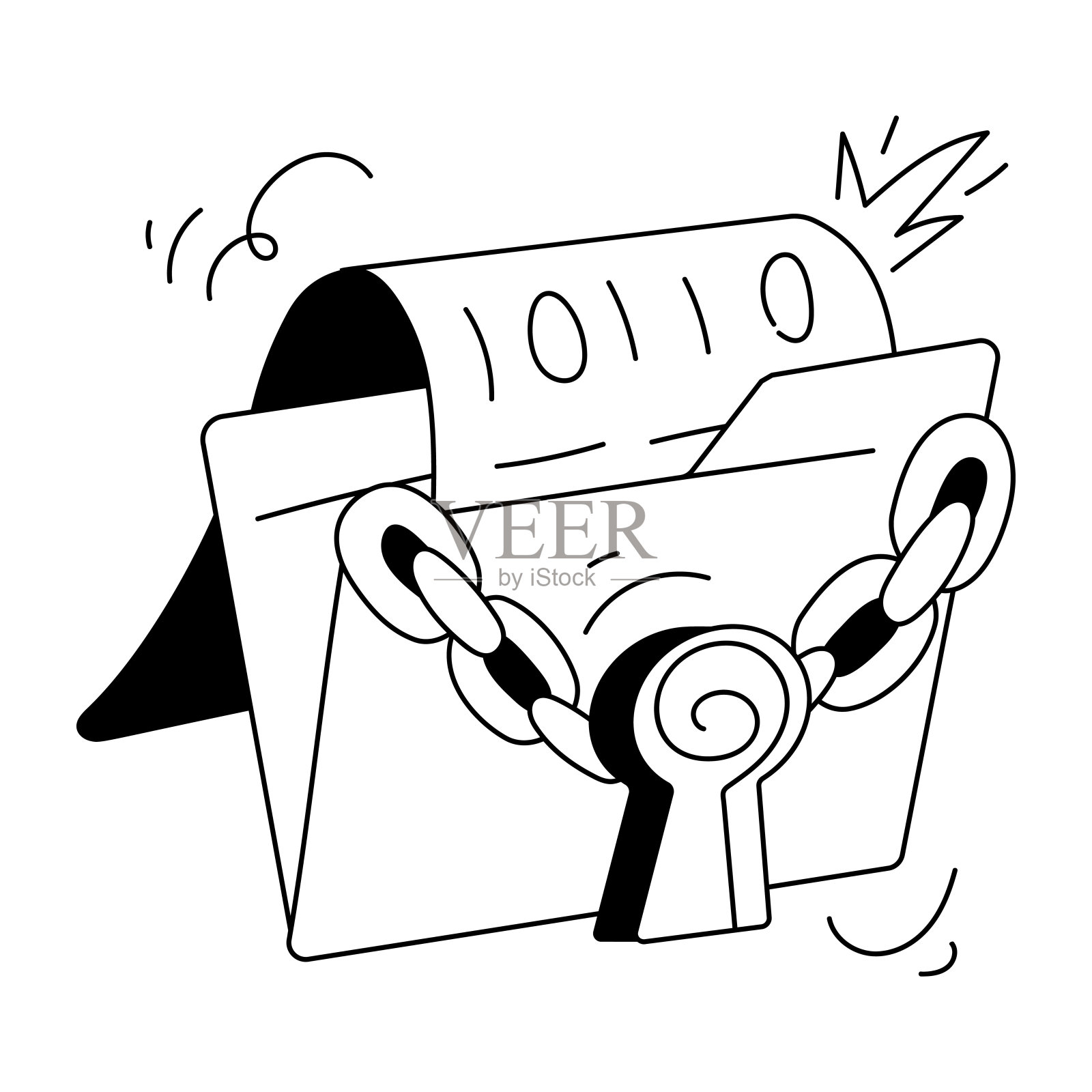 Web开发涂鸦迷你插图插画图片素材