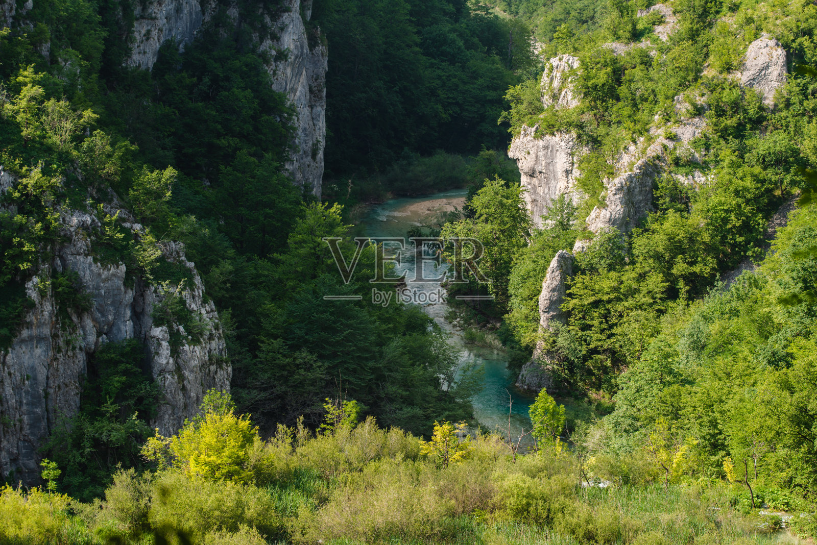 克罗地亚普利特维采湖国家公园的美景照片摄影图片