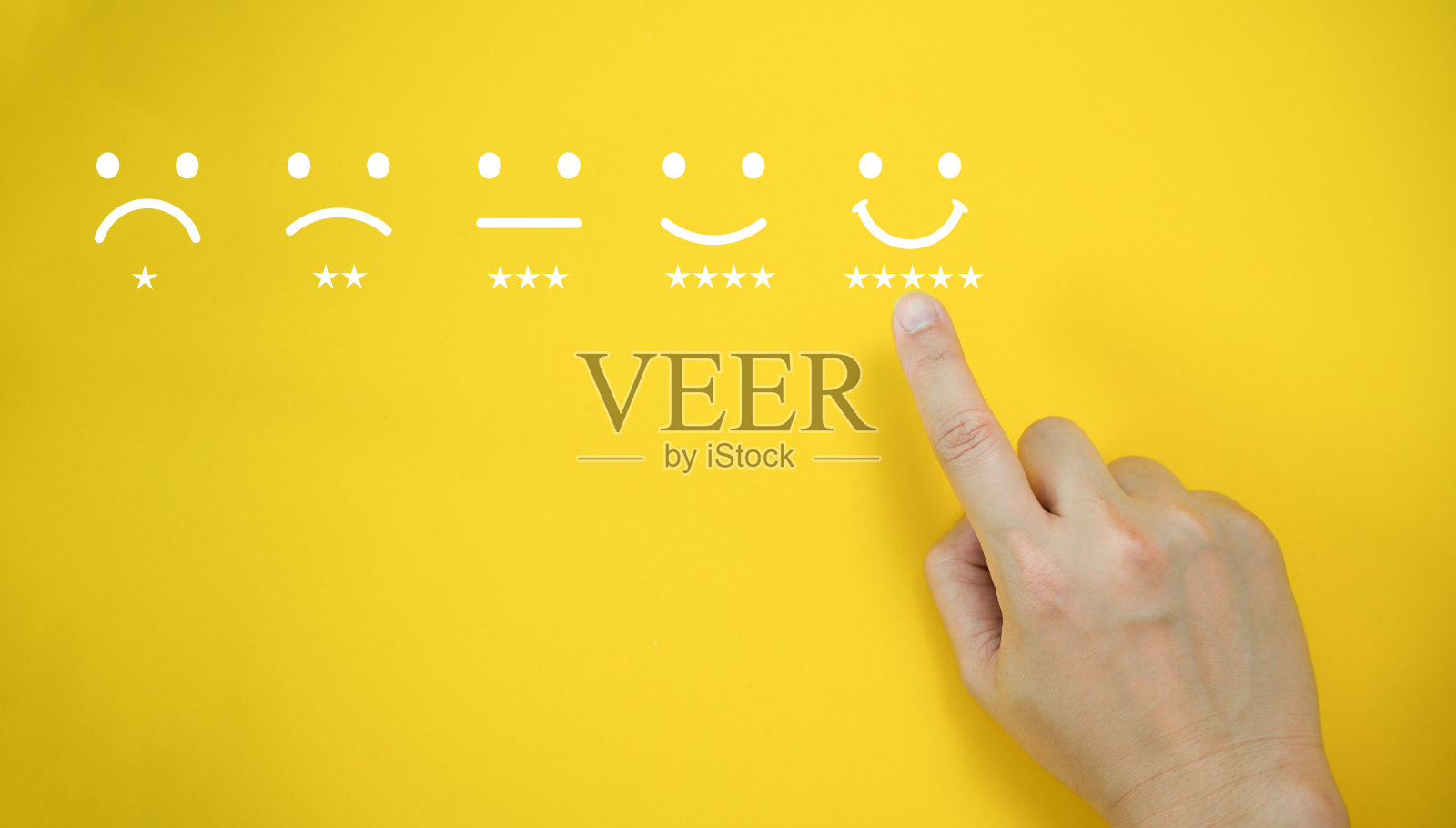 客户评价好的评价概念,客户评价通过笑脸反馈的复选框,积极的客户反馈的感言。照片摄影图片