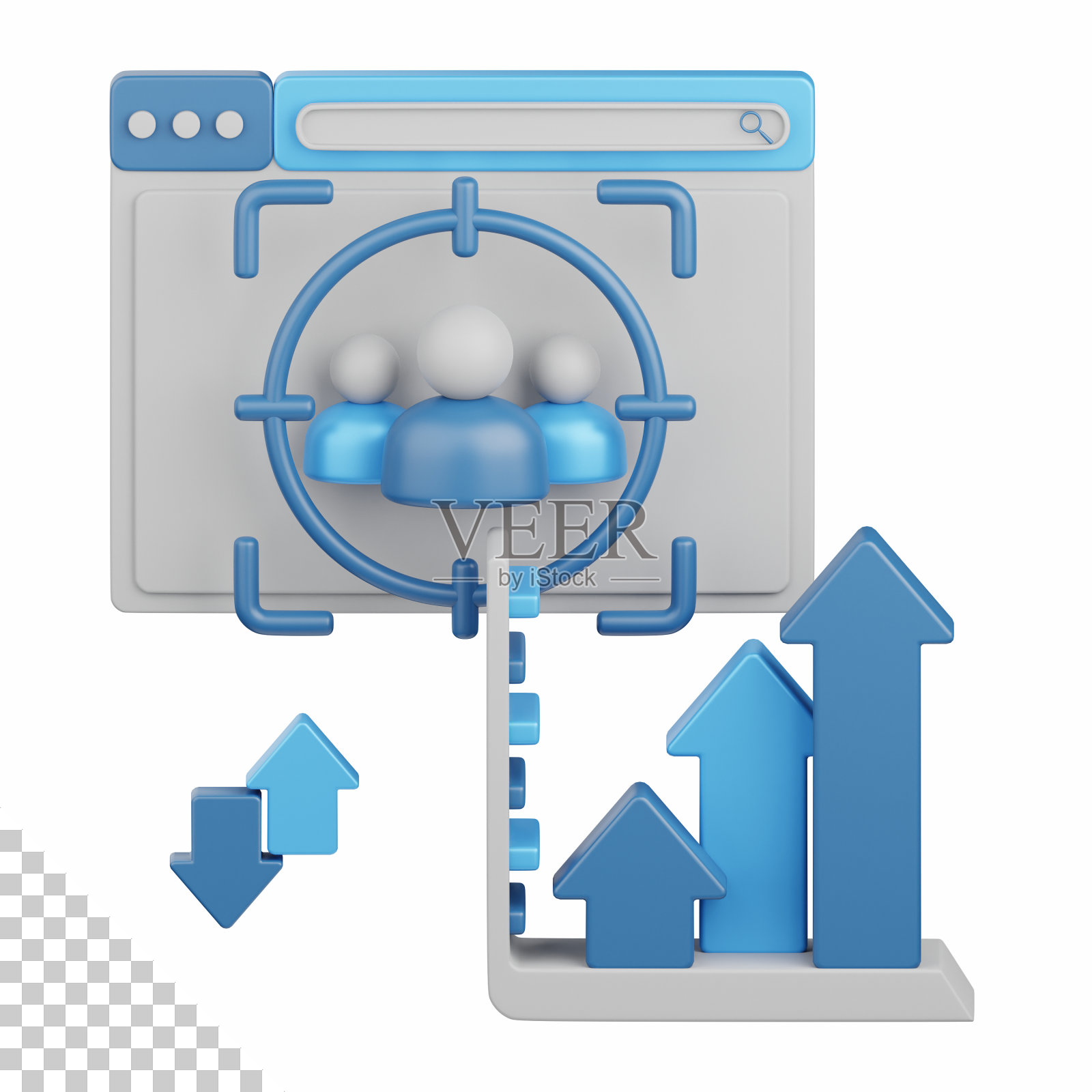 3d渲染网站流量隔离适用于数字营销、广告、科技、seo、网站、互联网、优化、在线、网络等照片摄影图片