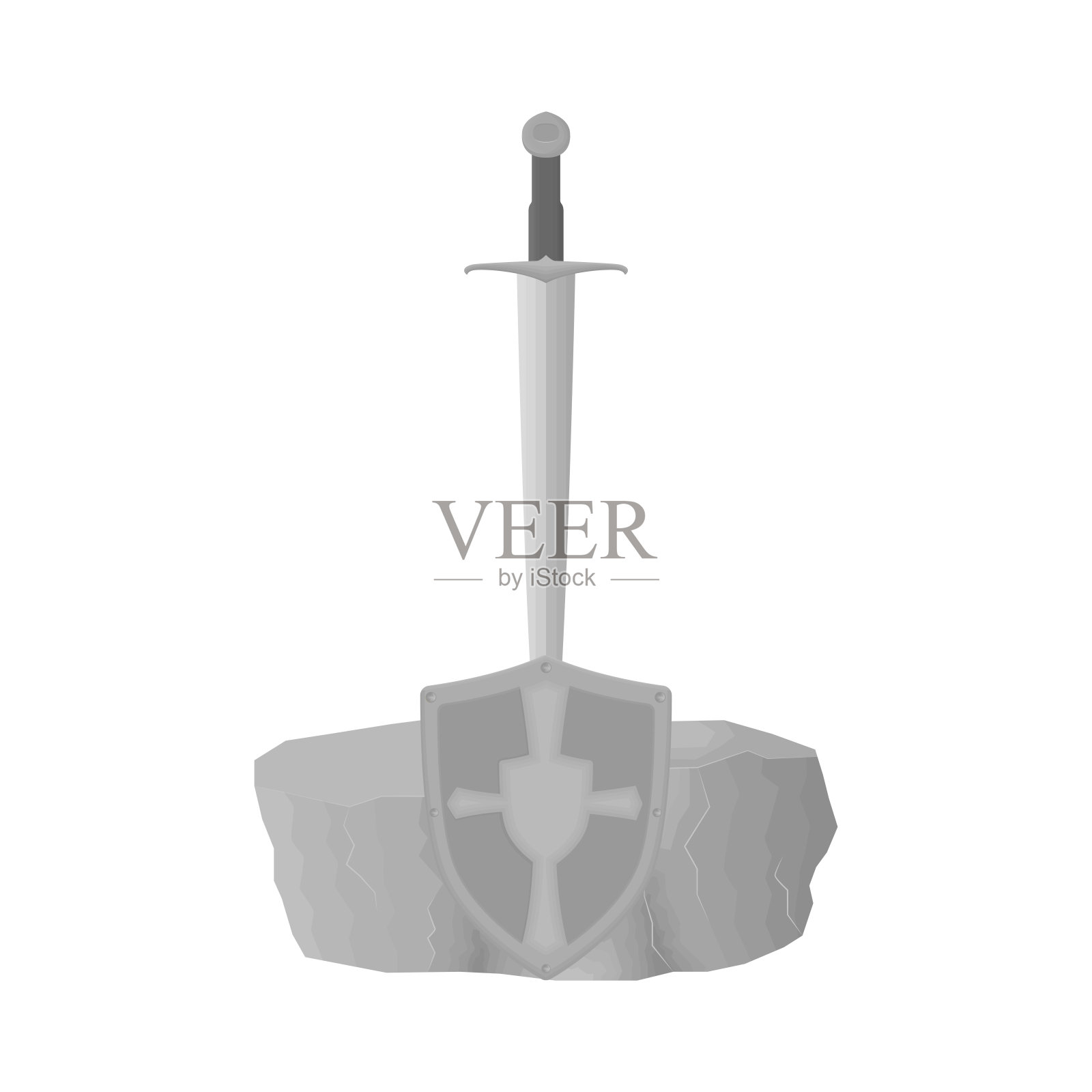 盾与剑插画图片素材