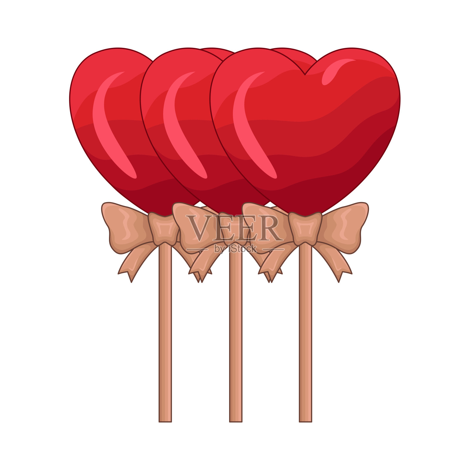 心贴插画图片素材